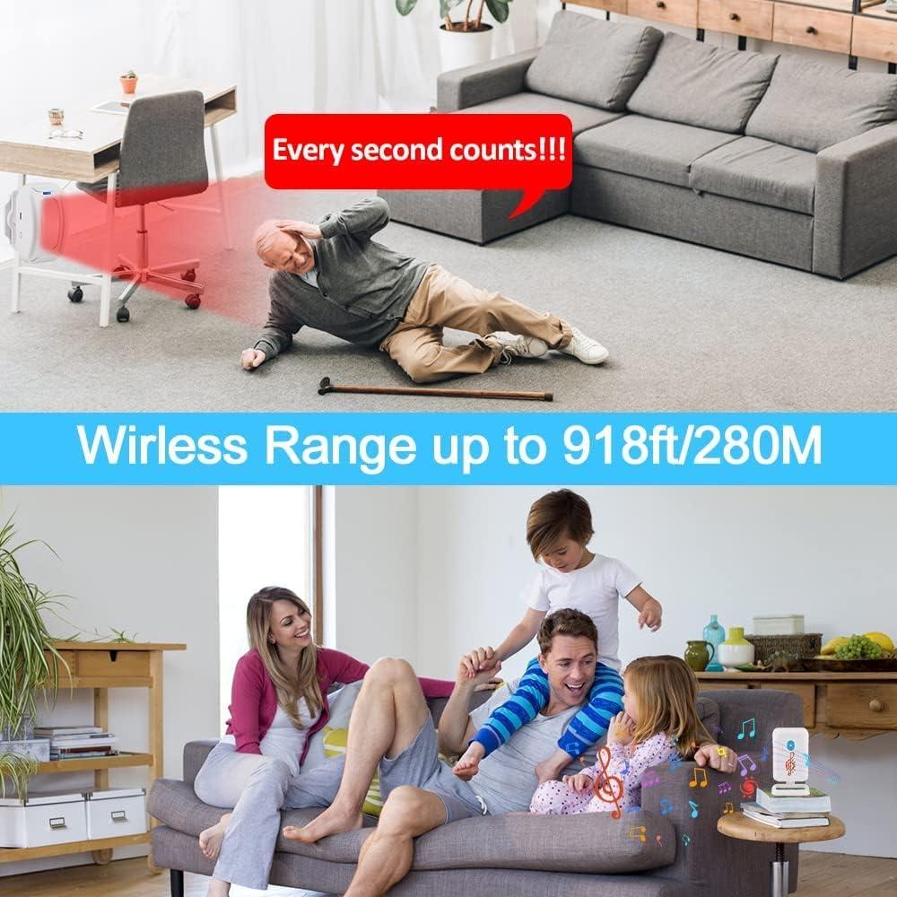 Alarma de Sensor de Movimiento Cruxer Inalámbrica 2 Sensores 1 Receptor