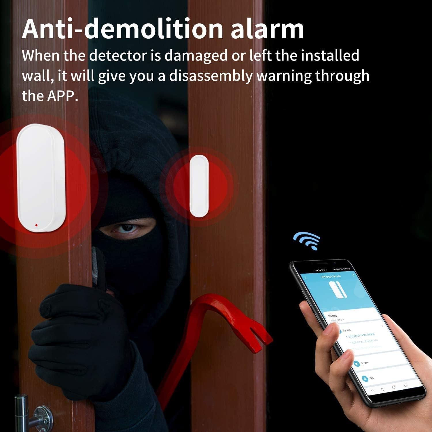 Sensor de Puerta WiFi HEIMAN DS-US-HM, Alarma Inteligente