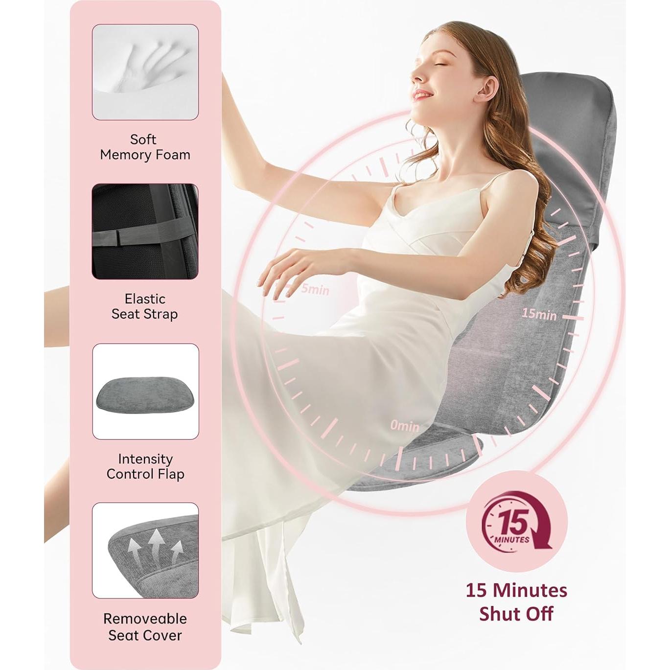 Masajeador Shiatsu Therazzage TZ-B210 con Calor y Vibración