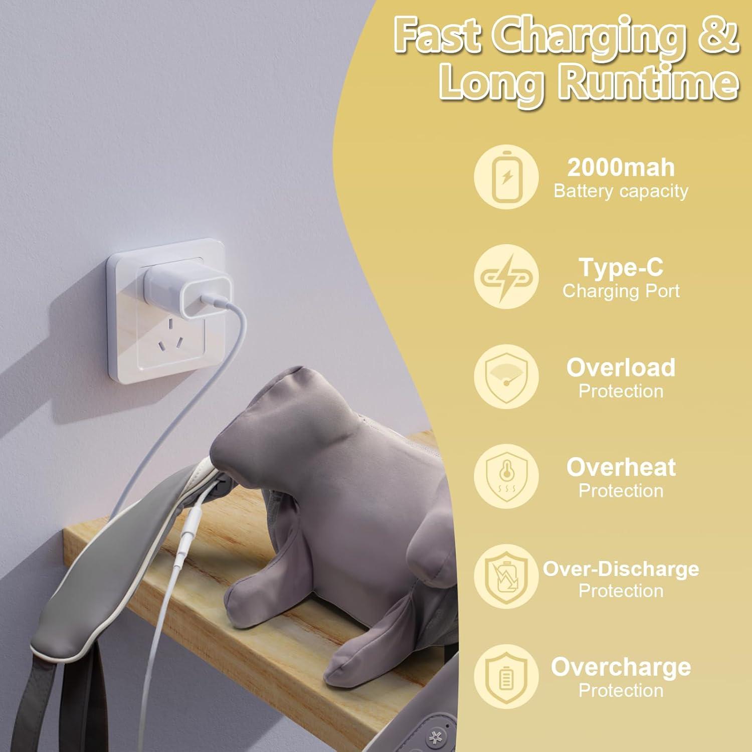 Masajeador de Cuello Shiatsu HWTONG 2025 con Calor y Modos