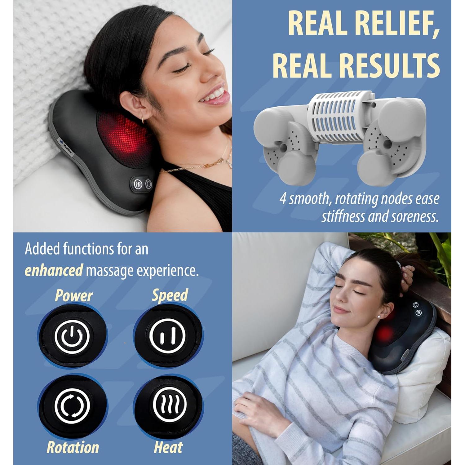 Masajeador Eléctrico Zyllion ZMA-34 con Calor y 2 Velocidades