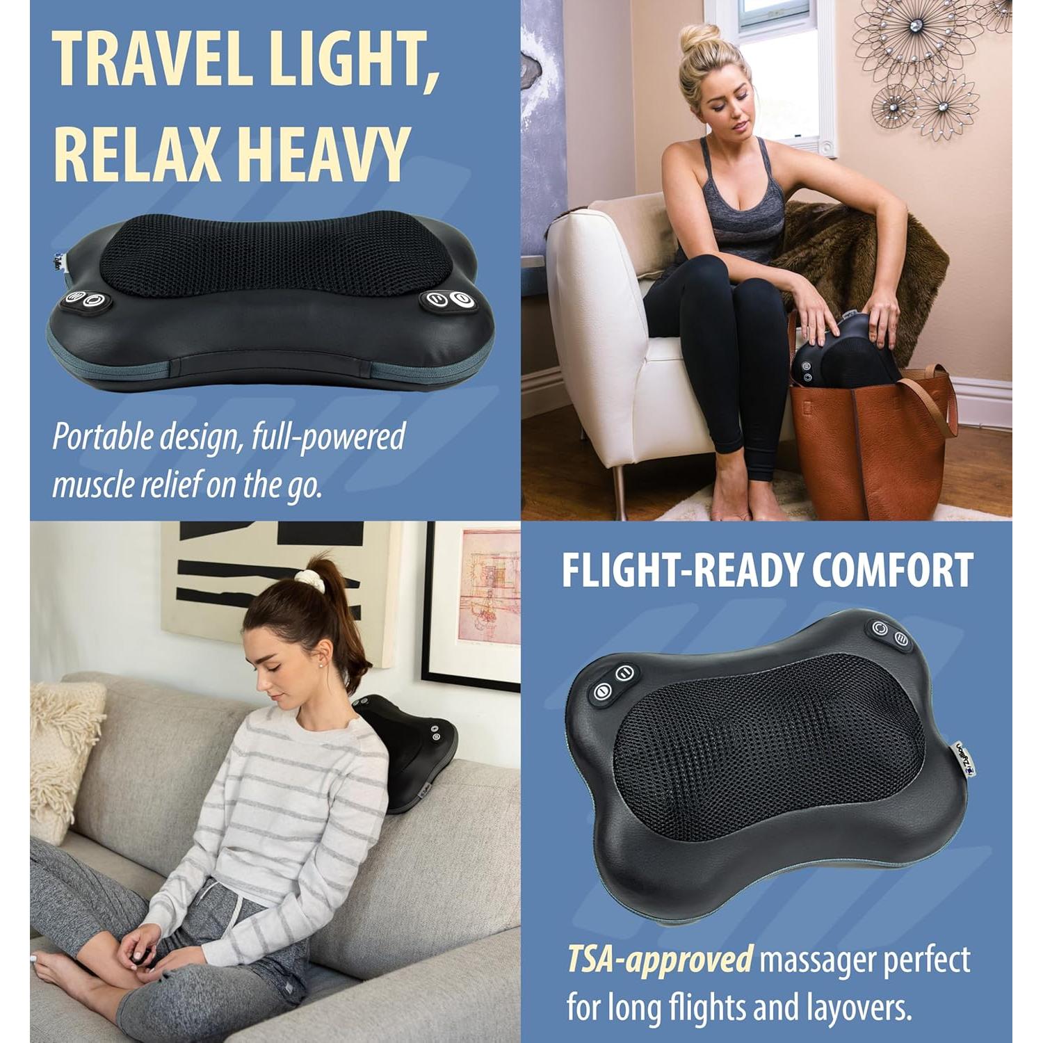 Masajeador Eléctrico Zyllion ZMA-34 con Calor y 2 Velocidades