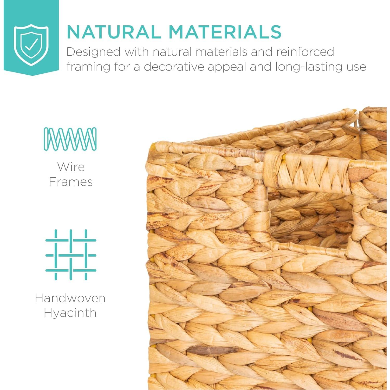 Cestas de Almacenamiento Plegables 30x30cm Mejor Opción Natural