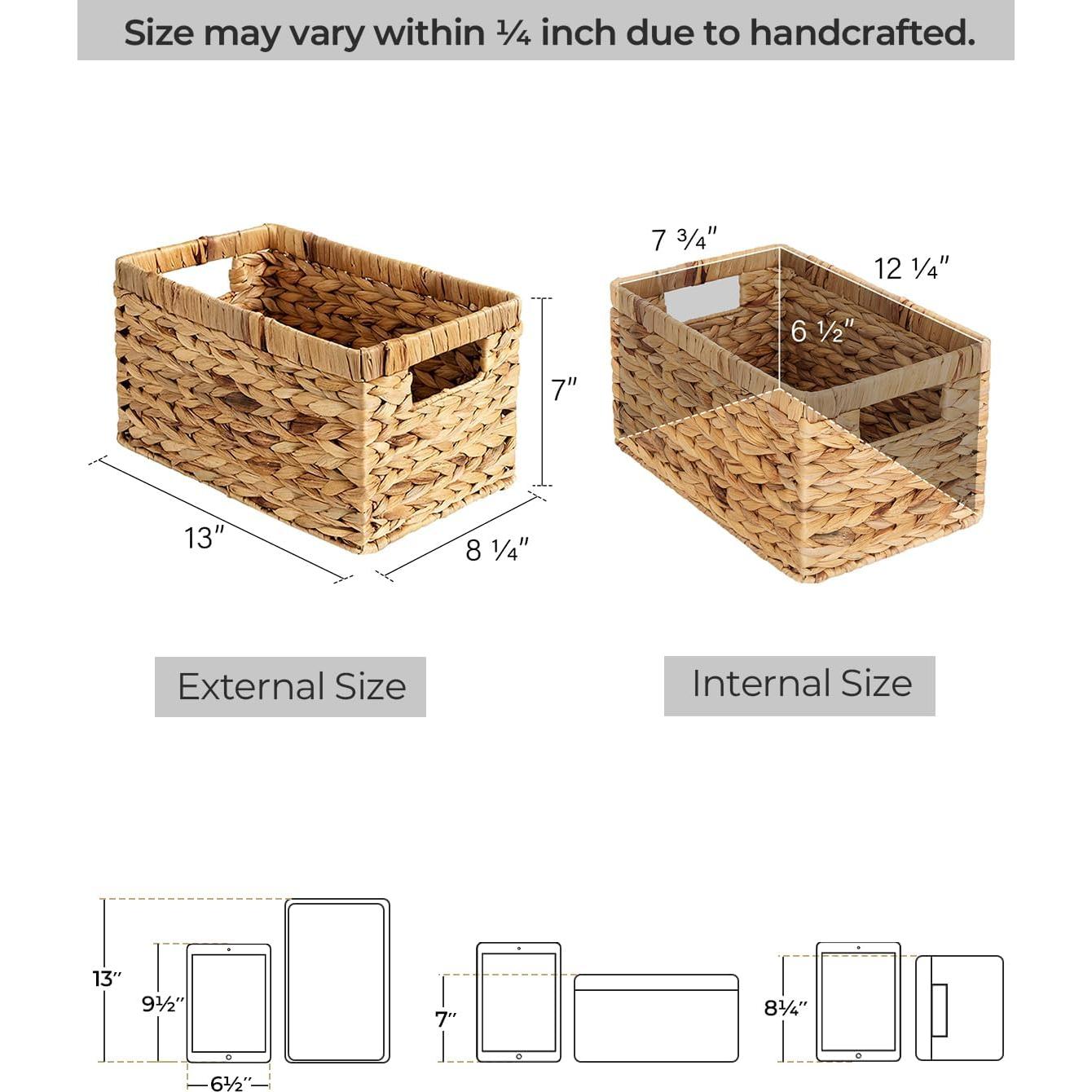 Cesta de Almacenamiento Mediana 2-Pack StorageWorks Jacinto Natural