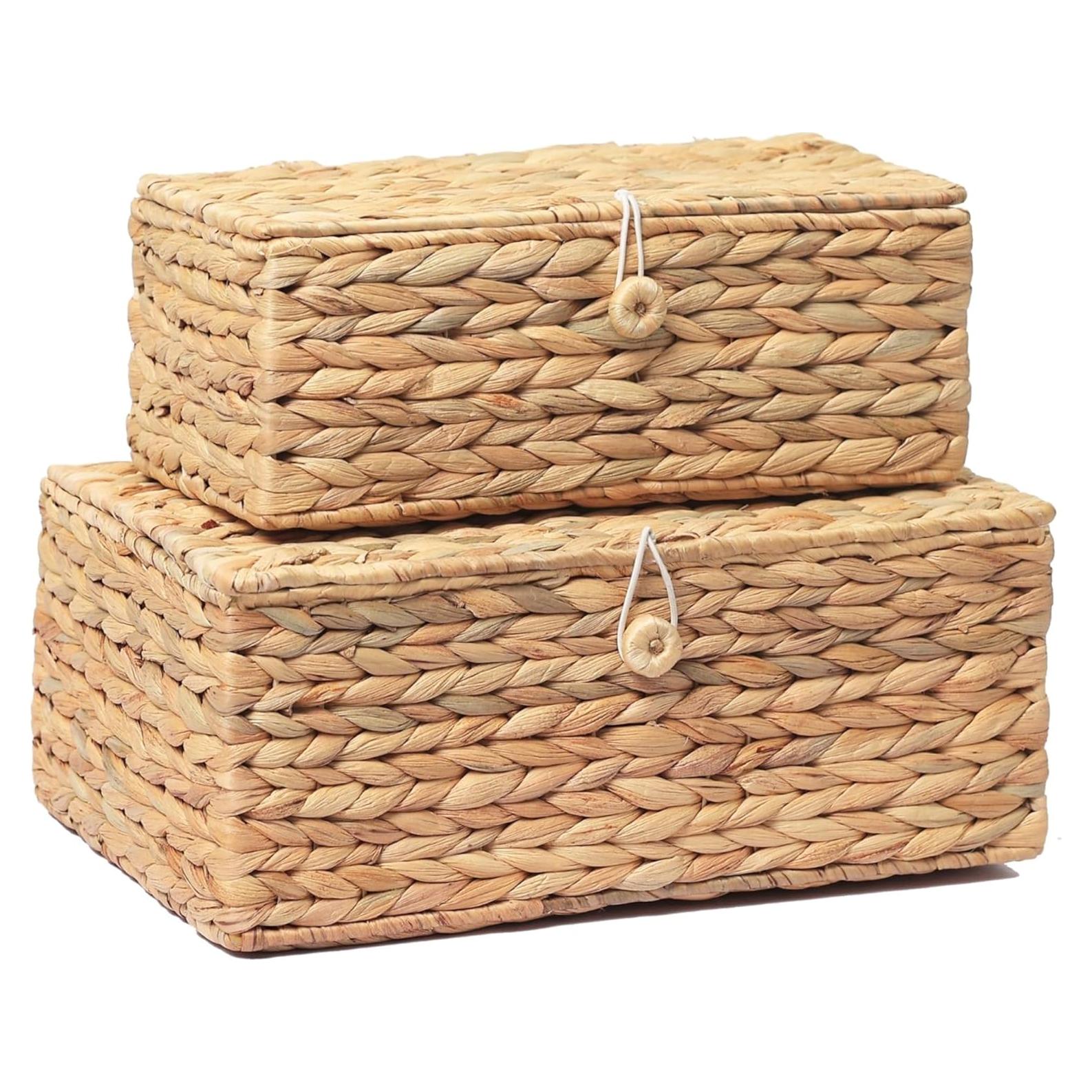 Juego de 2 Cestas Rectangulares LUSYDECO de Jacinto de Agua