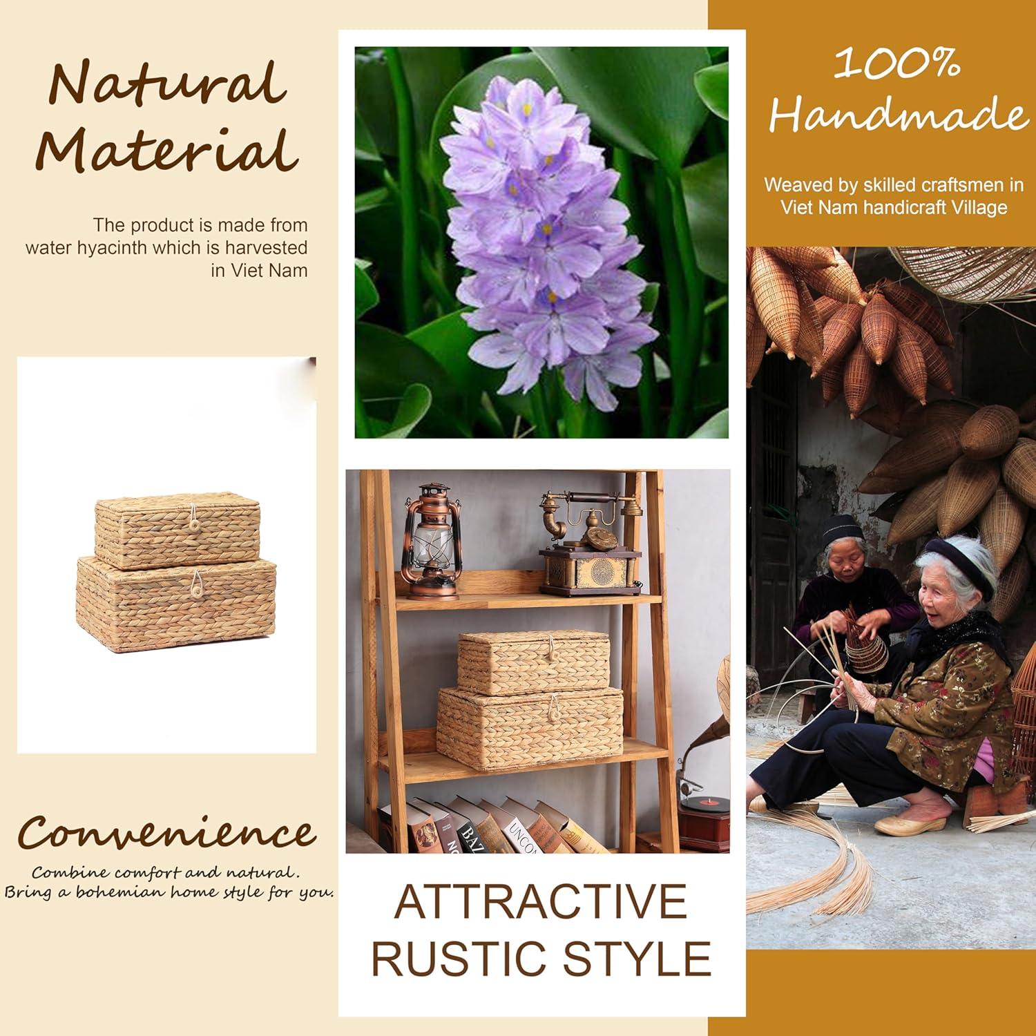 Juego de 2 Cestas Rectangulares LUSYDECO de Jacinto de Agua