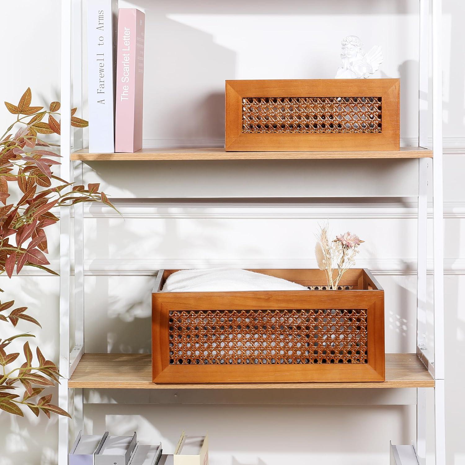 Juego de 4 Cestas de Almacenamiento de Madera LaMorée