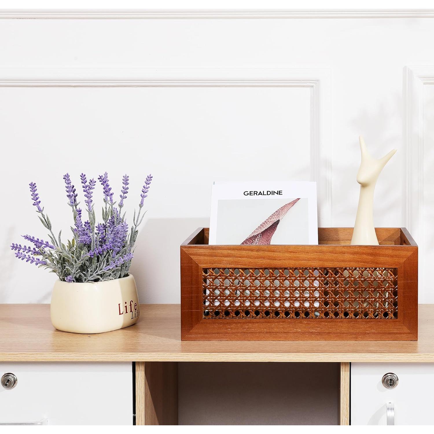 Juego de 4 Cestas de Almacenamiento de Madera LaMorée