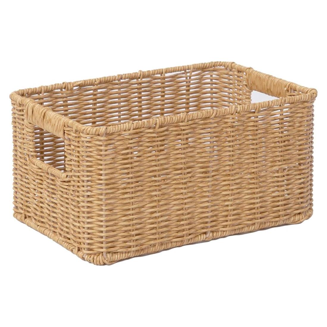 Cesta de Almacenamiento YRMT de Rattan Impermeable 30.5x20.3x15.2 cm