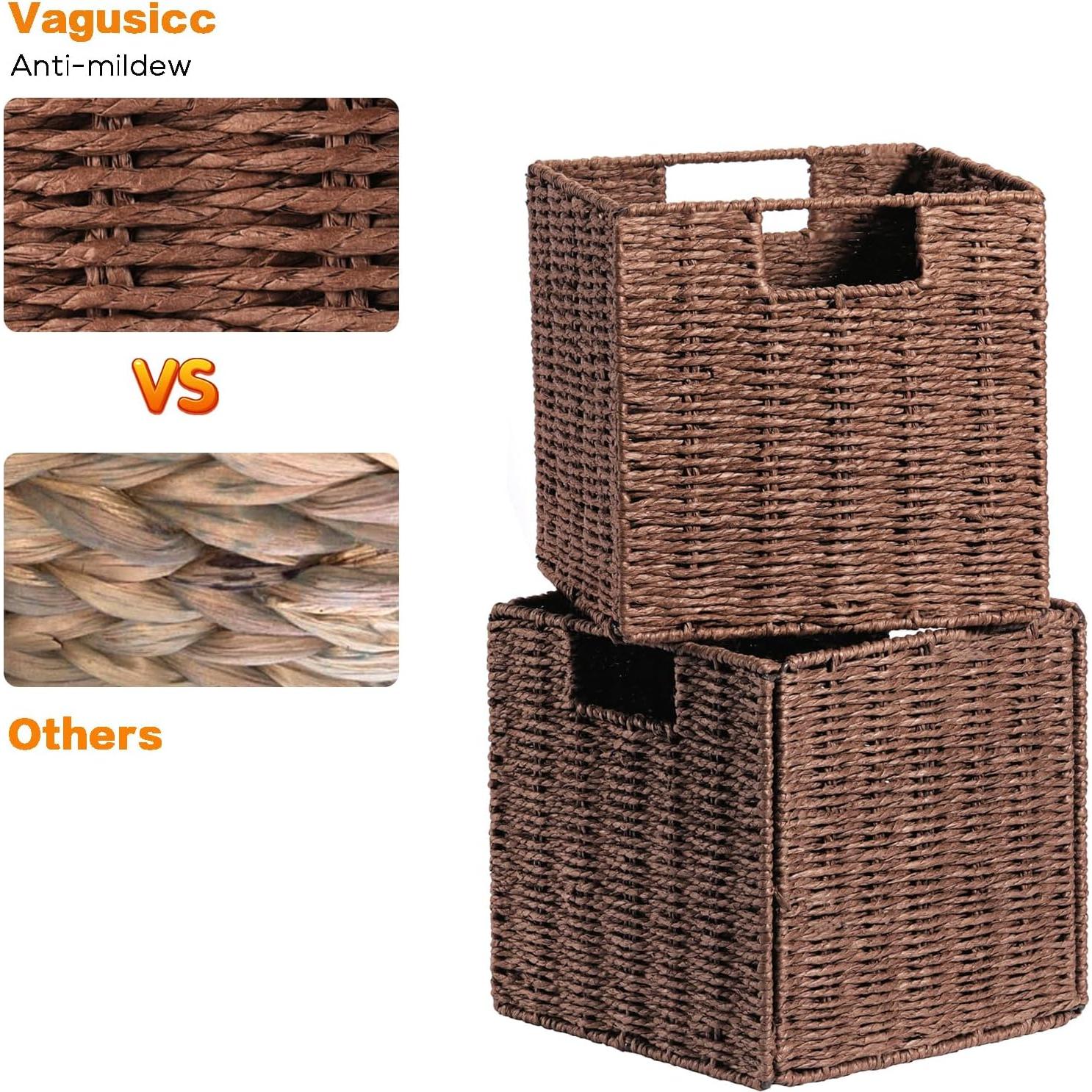 Cesta de Almacenamiento de Mimbre Vagusicc - Juego de 2, 23 cm