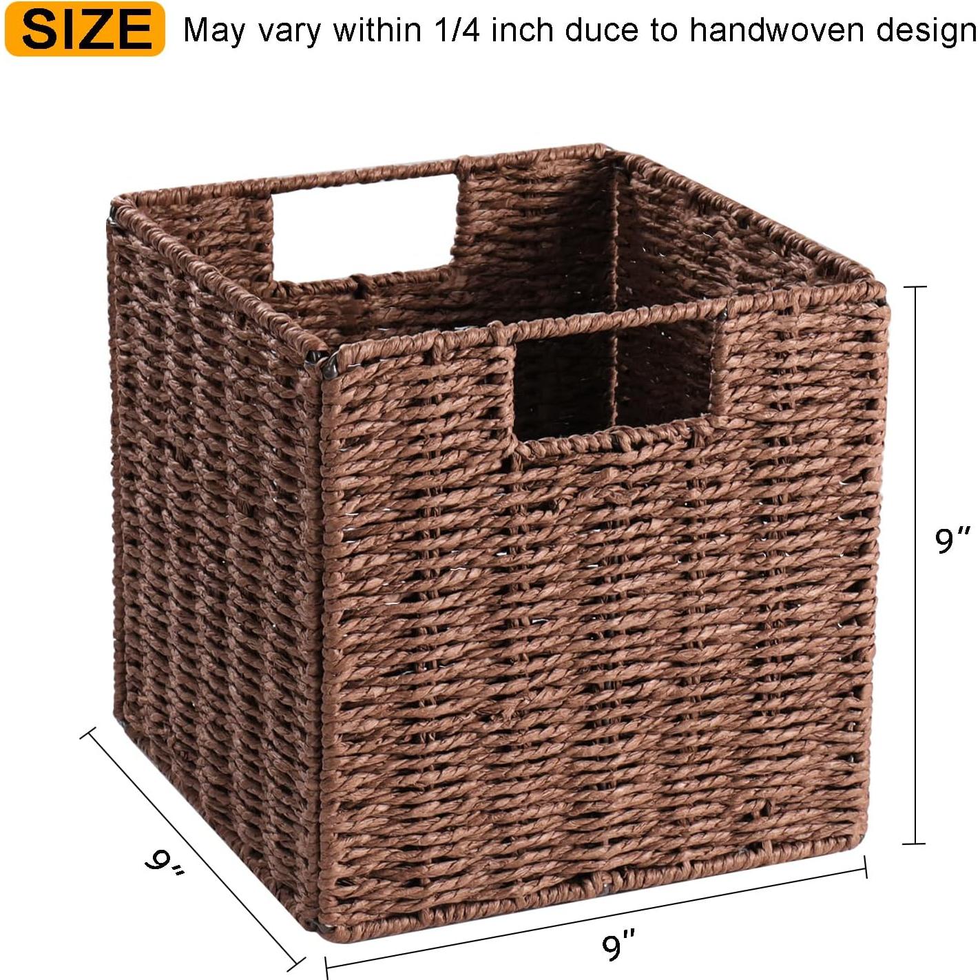 Cesta de Almacenamiento de Mimbre Vagusicc - Juego de 2, 23 cm