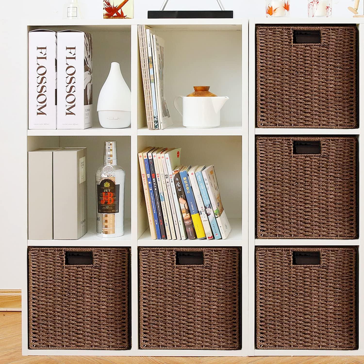 Cesta de Almacenamiento de Mimbre Vagusicc - Juego de 2, 23 cm