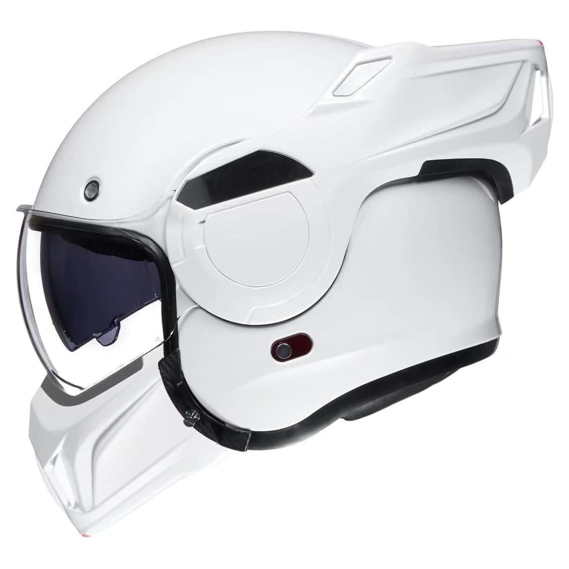 Casco Modular ILM B707 Vintage Blanco Doble Visera