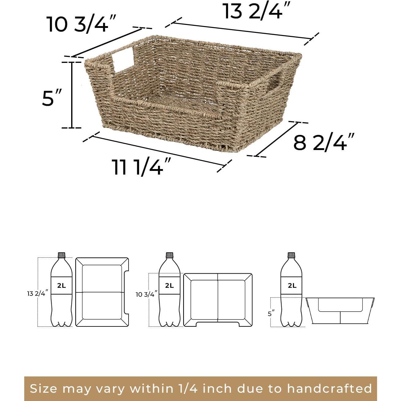 Cesta de Almacenamiento de Mimbre StorageWorks - 2 Piezas