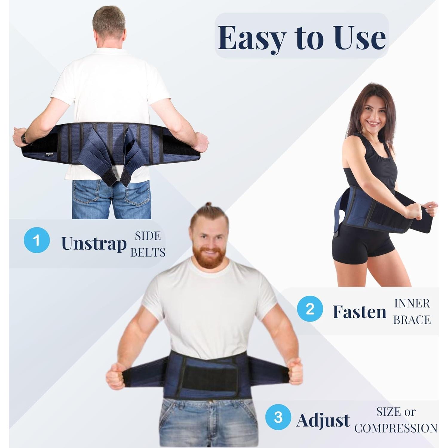 Faja Lumbar AVESTON Mediana Soporte Rígido y Delgado