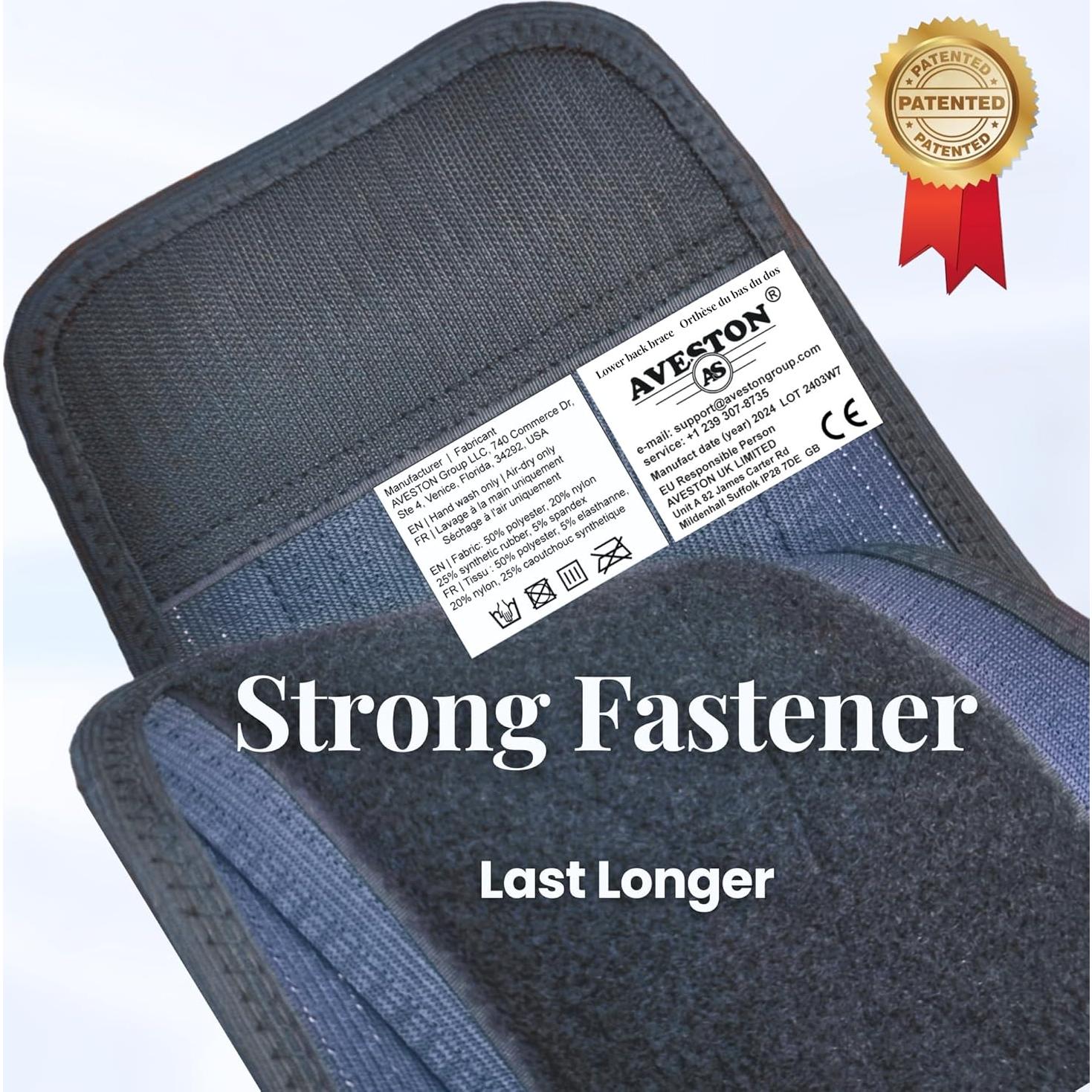 Faja Lumbar AVESTON Mediana Soporte Rígido y Delgado