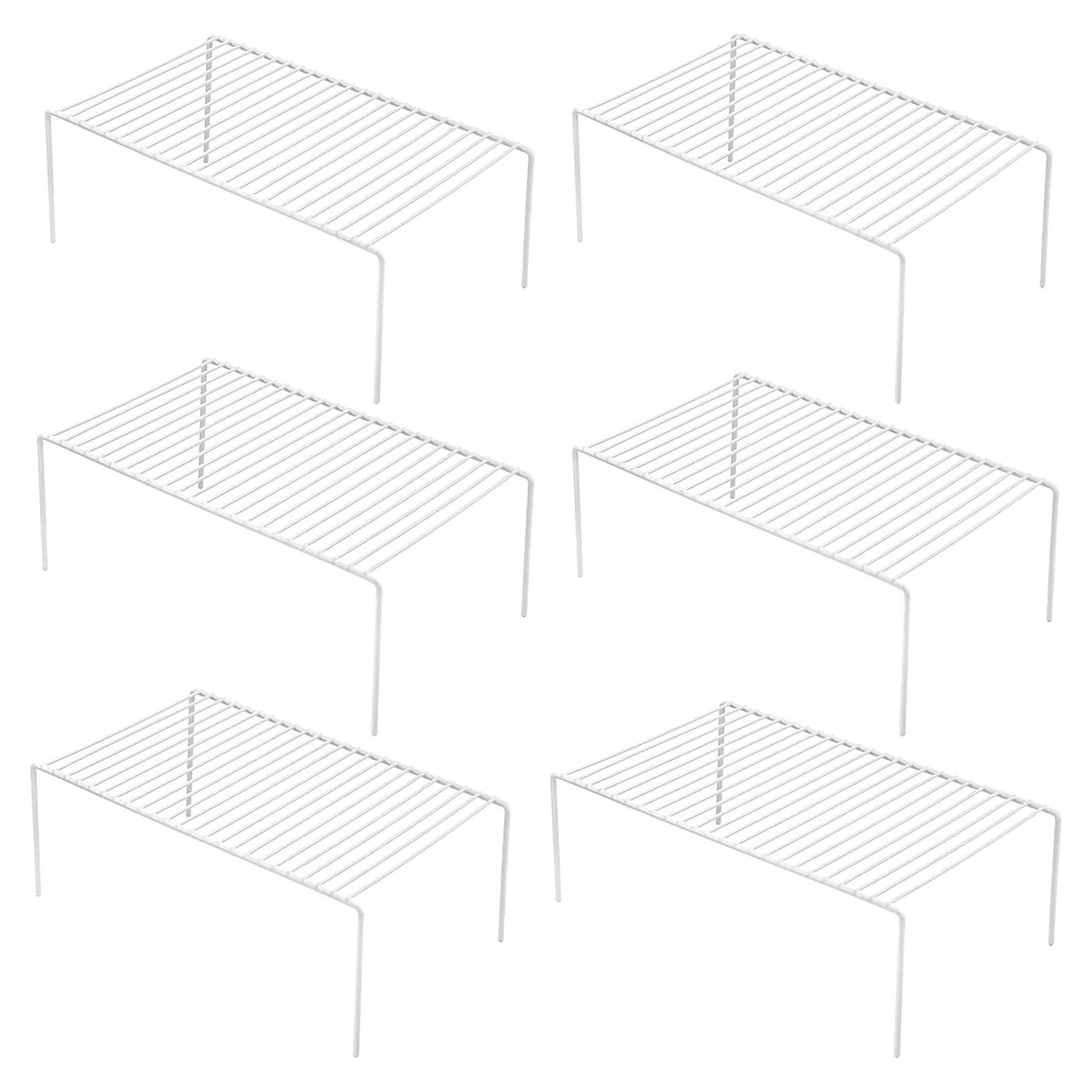 Juego de 6 estantes de alambre GEDLIRE para gabinete blanco