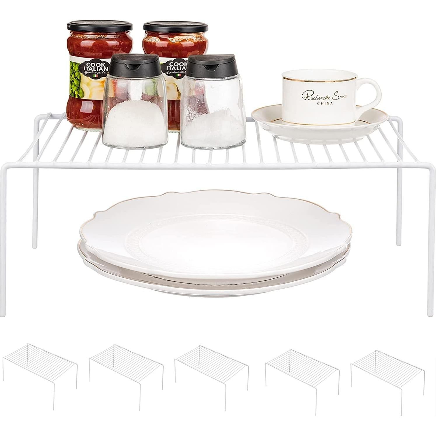 Juego de 6 estantes de alambre GEDLIRE para gabinete blanco