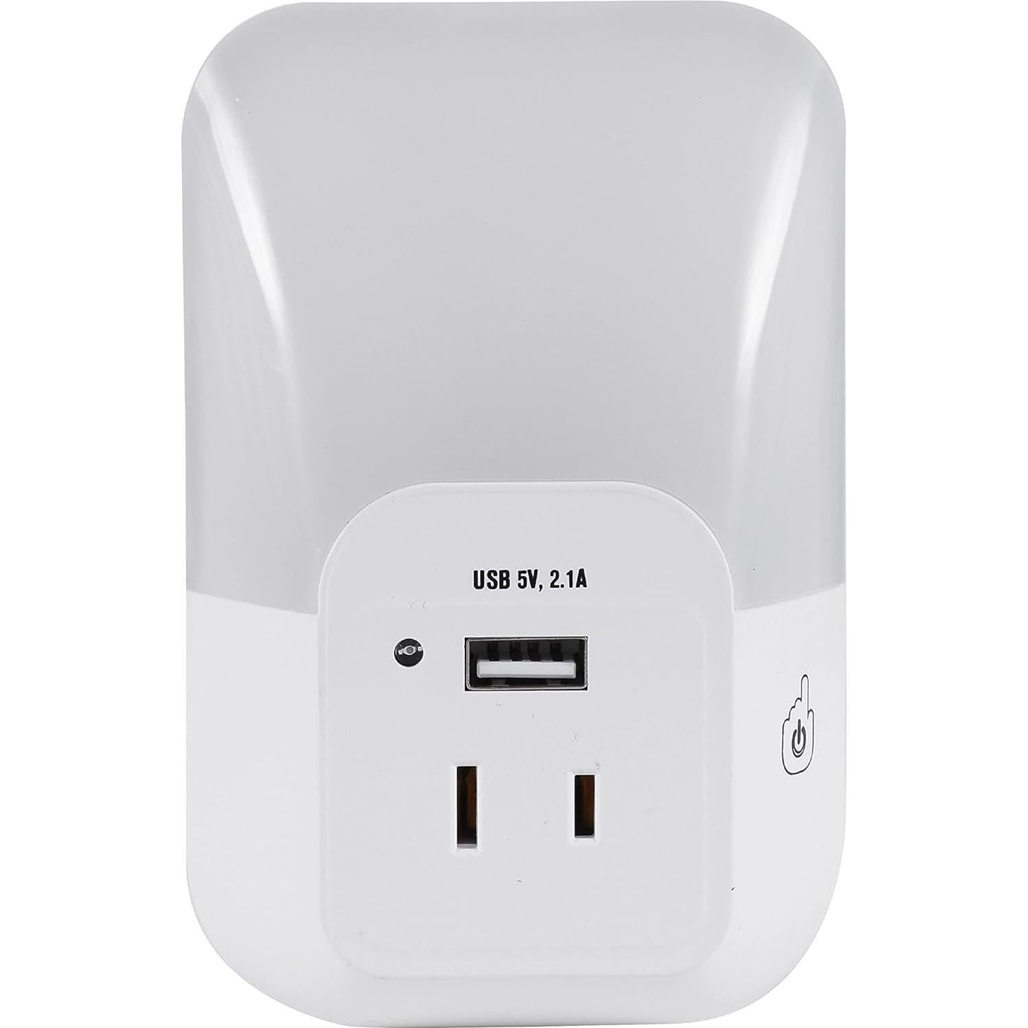 Luz Nocturna LED SYLVANIA con USB y Sensor Crepúsculo 3000K