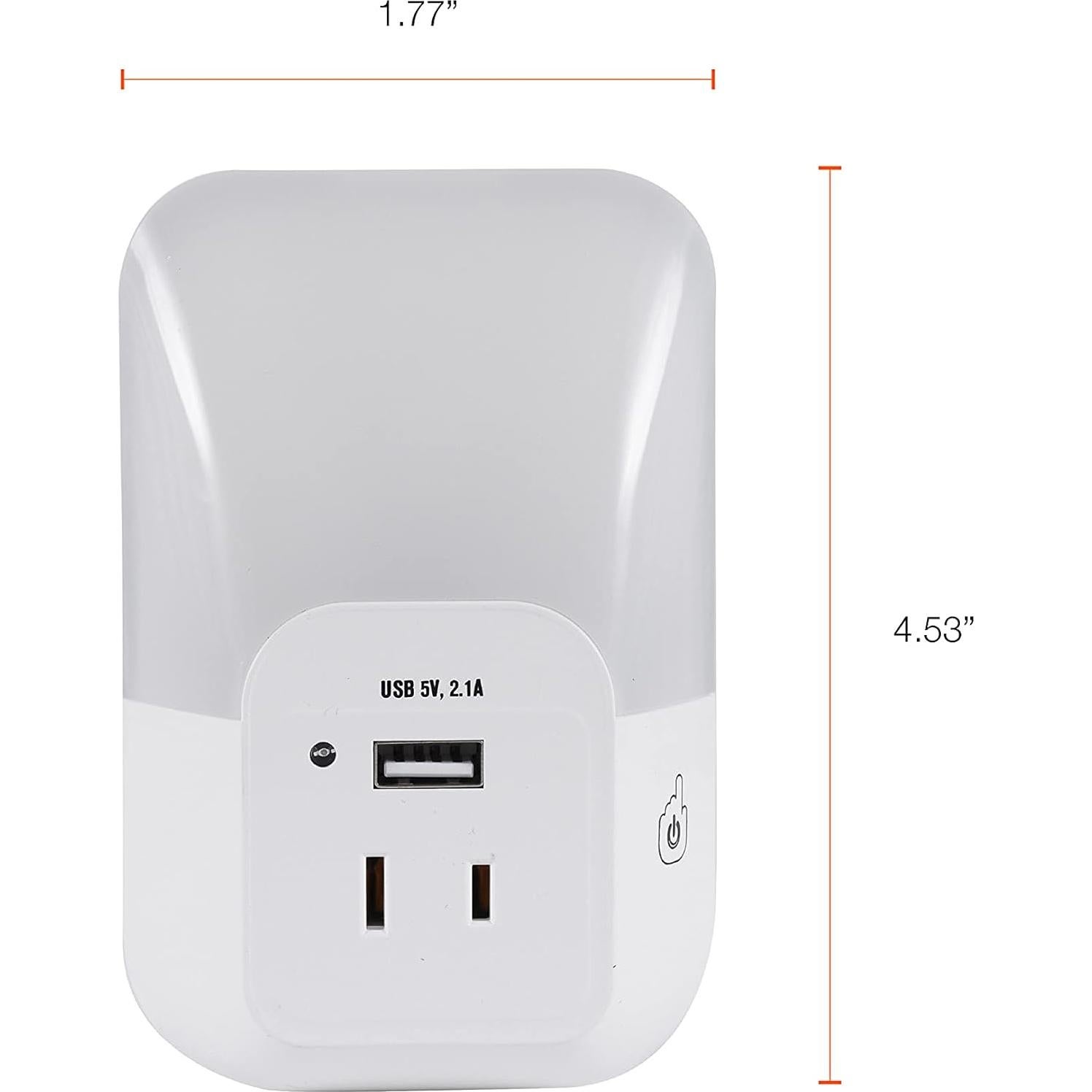 Luz Nocturna LED SYLVANIA con USB y Sensor Crepúsculo 3000K
