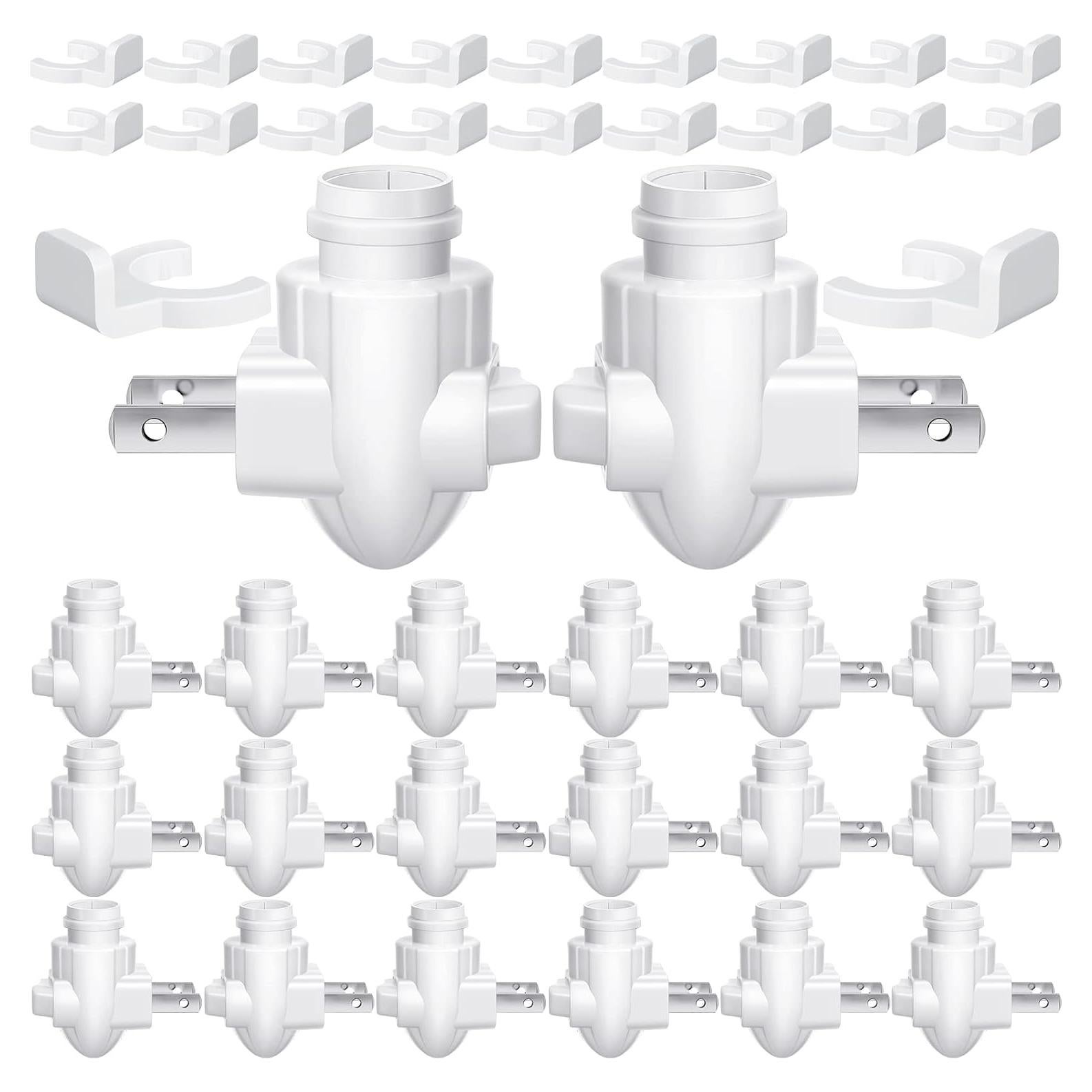 20 Bases de Luz Nocturna Enchufables Tuanse con Clips