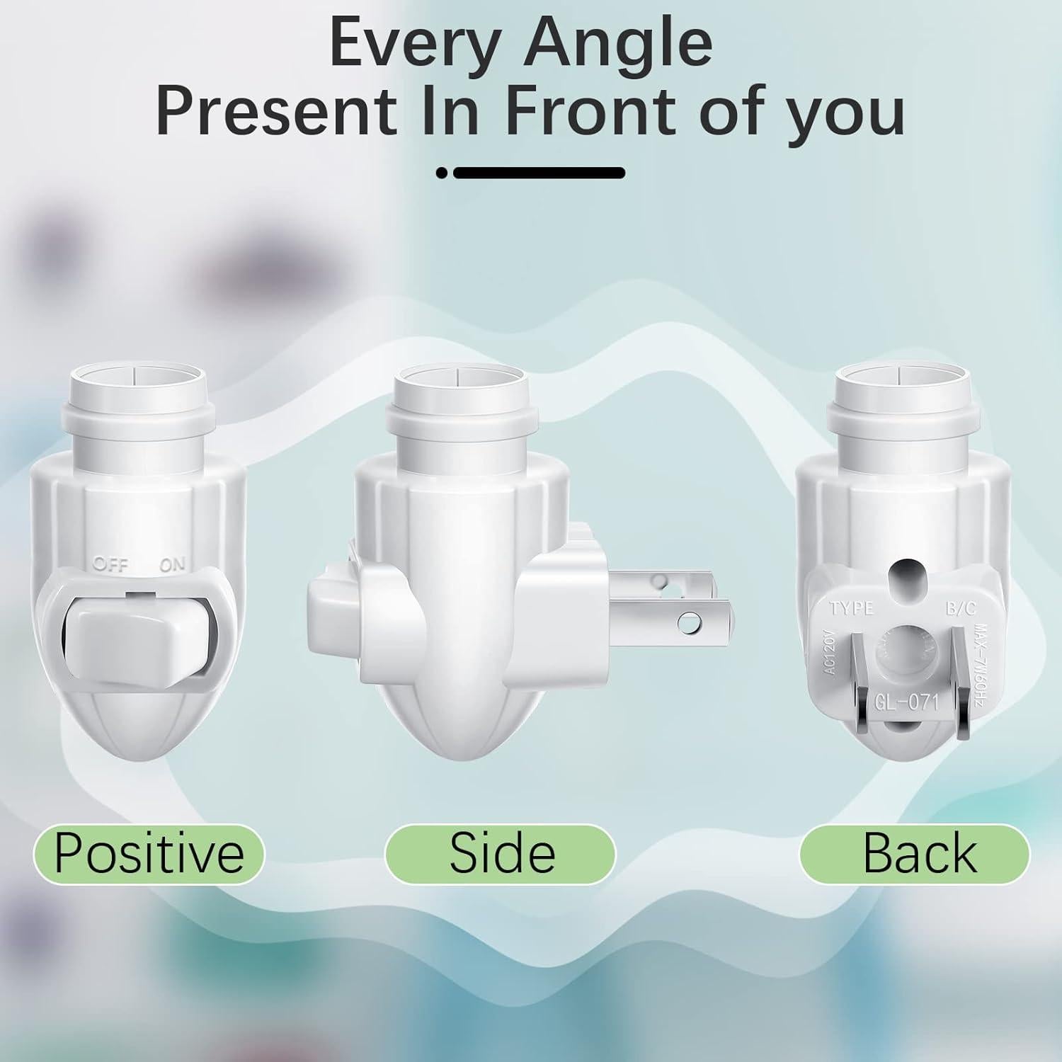 20 Bases de Luz Nocturna Enchufables Tuanse con Clips
