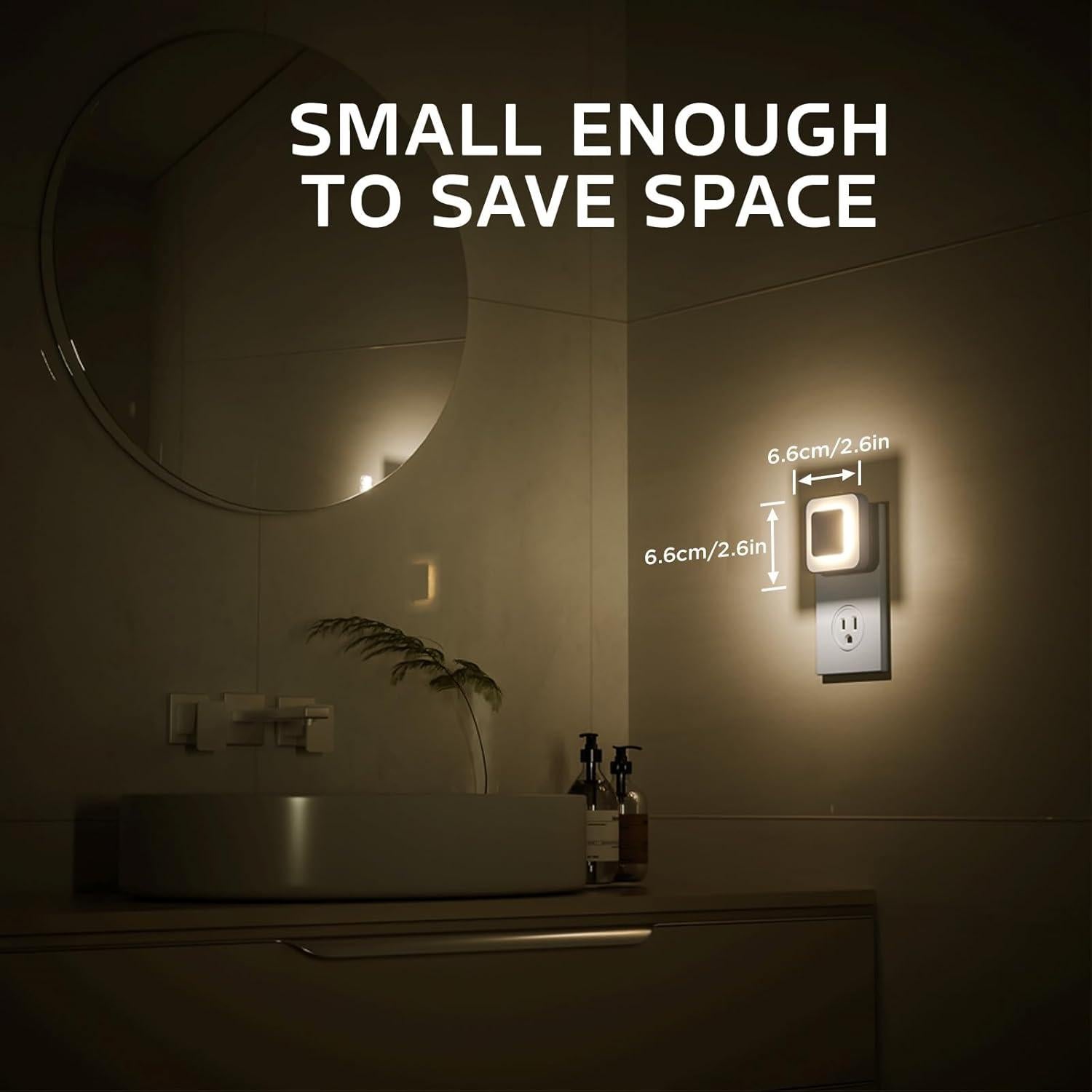 Luz Nocturna LED Midea MYD-0.6F1 con Sensor Crepúsculo 2 Pzs