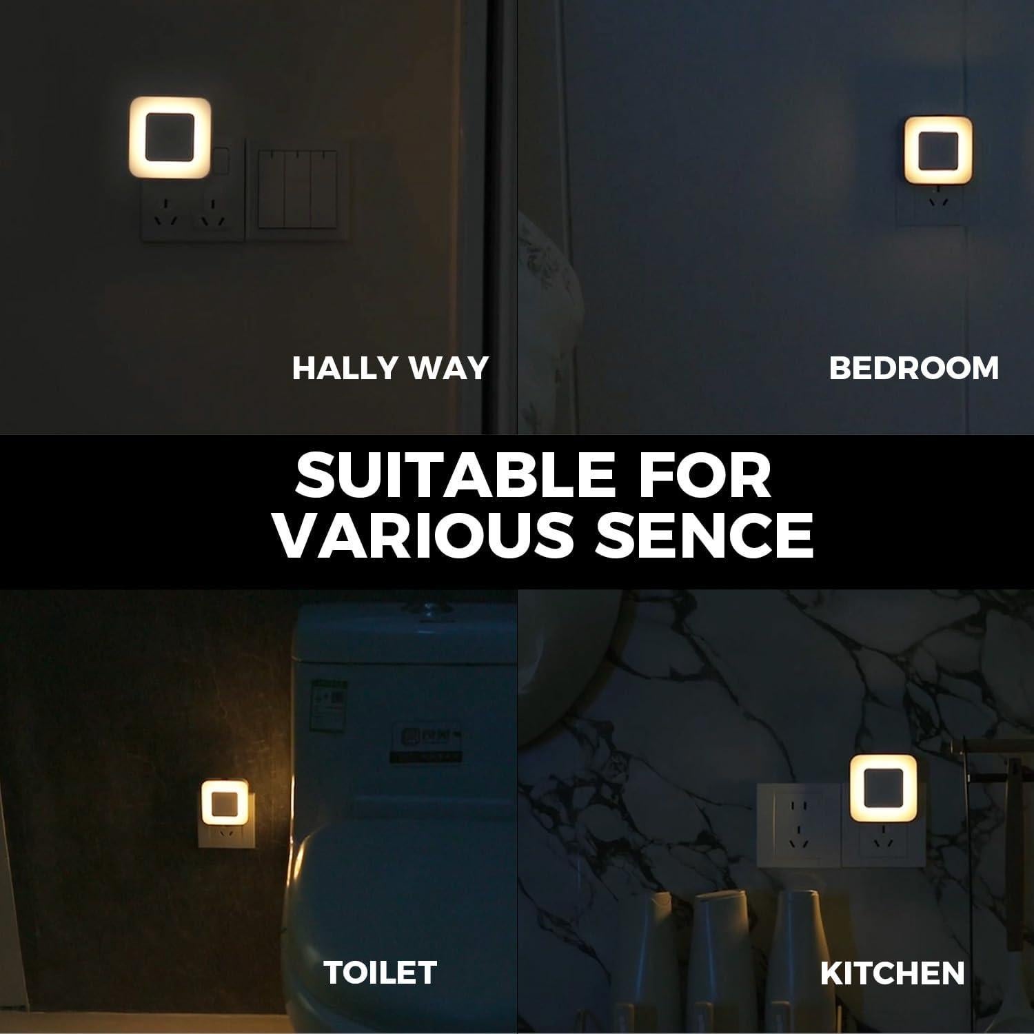 Luz Nocturna LED Midea MYD-0.6F1 con Sensor Crepúsculo 2 Pzs