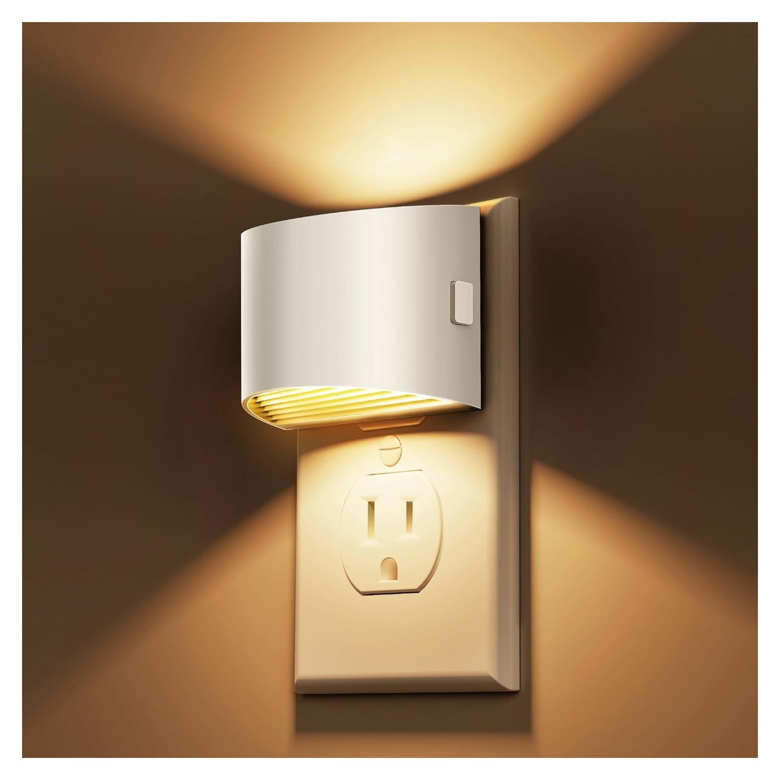 L LOHAS LED Luz Nocturna Regulable 3000K 2 Paquete Blanco Suave