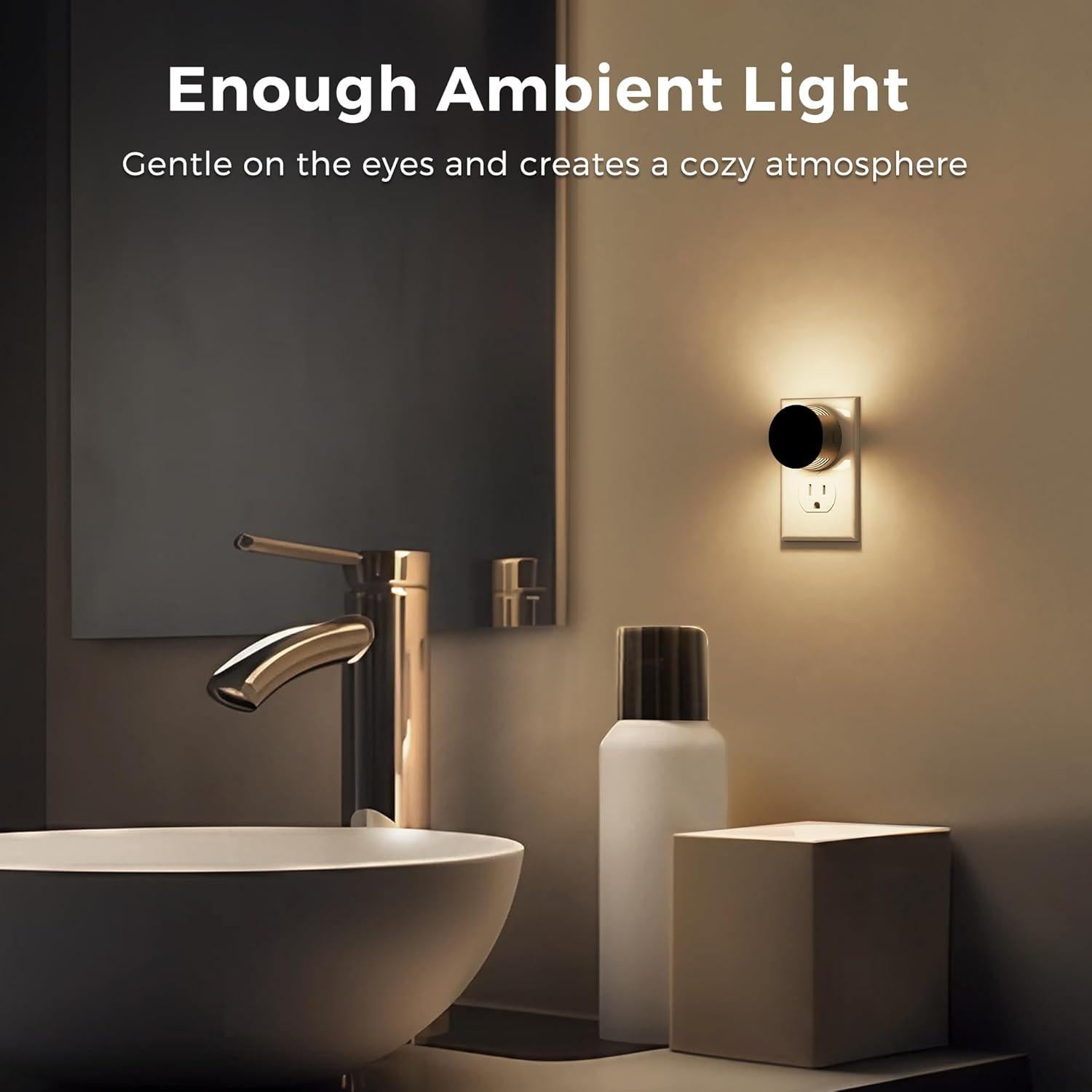 L LOHAS LED Luz Nocturna Enchufable 2-Pack 3000K Regulable