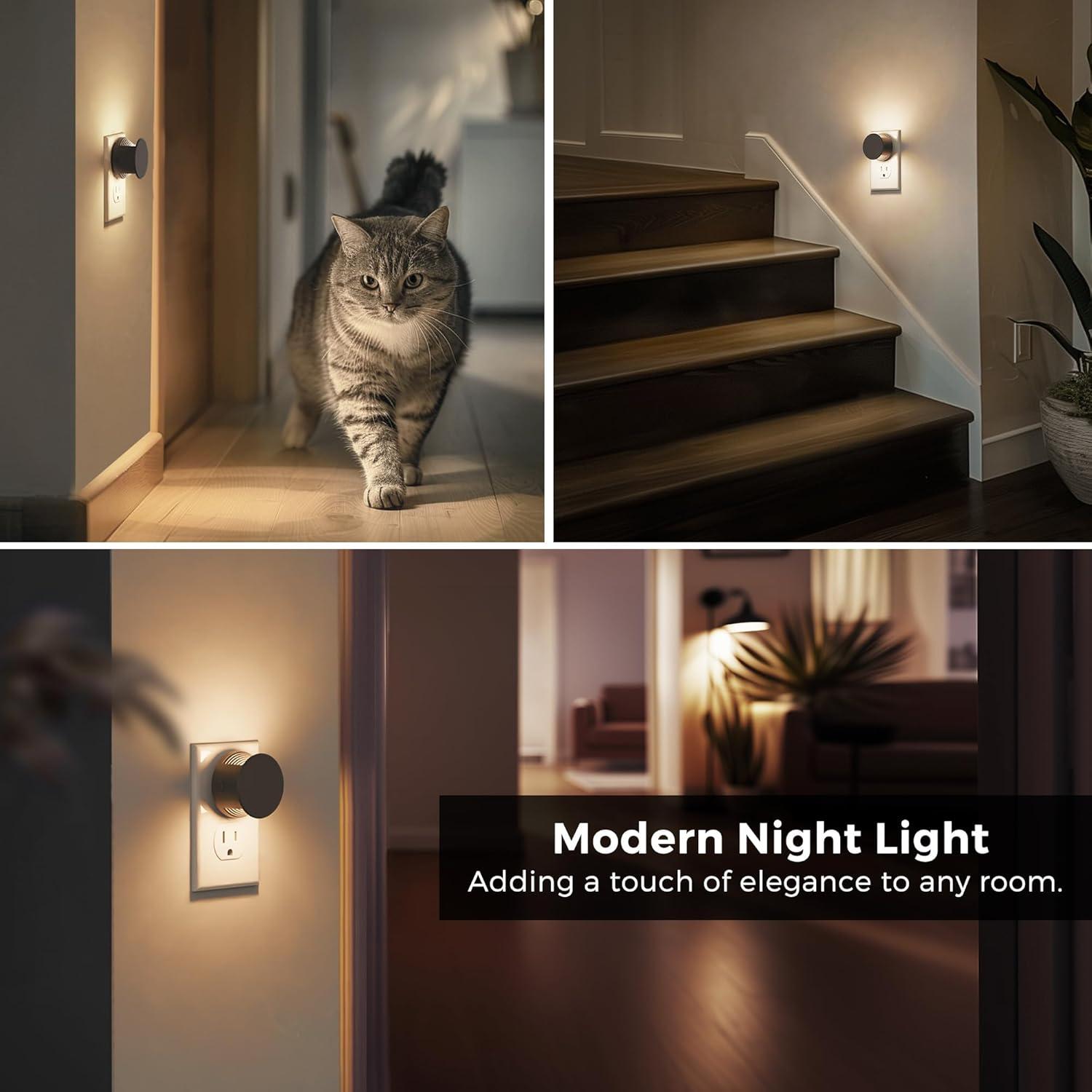 L LOHAS LED Luz Nocturna Enchufable 2-Pack 3000K Regulable