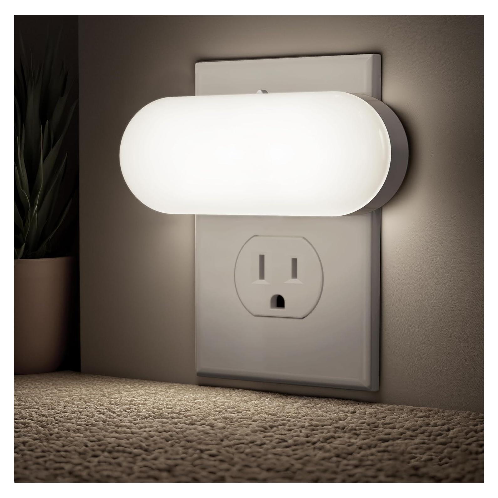 Luz Nocturna Enchufable Briignite 1W Regulable 2Pack Blanca