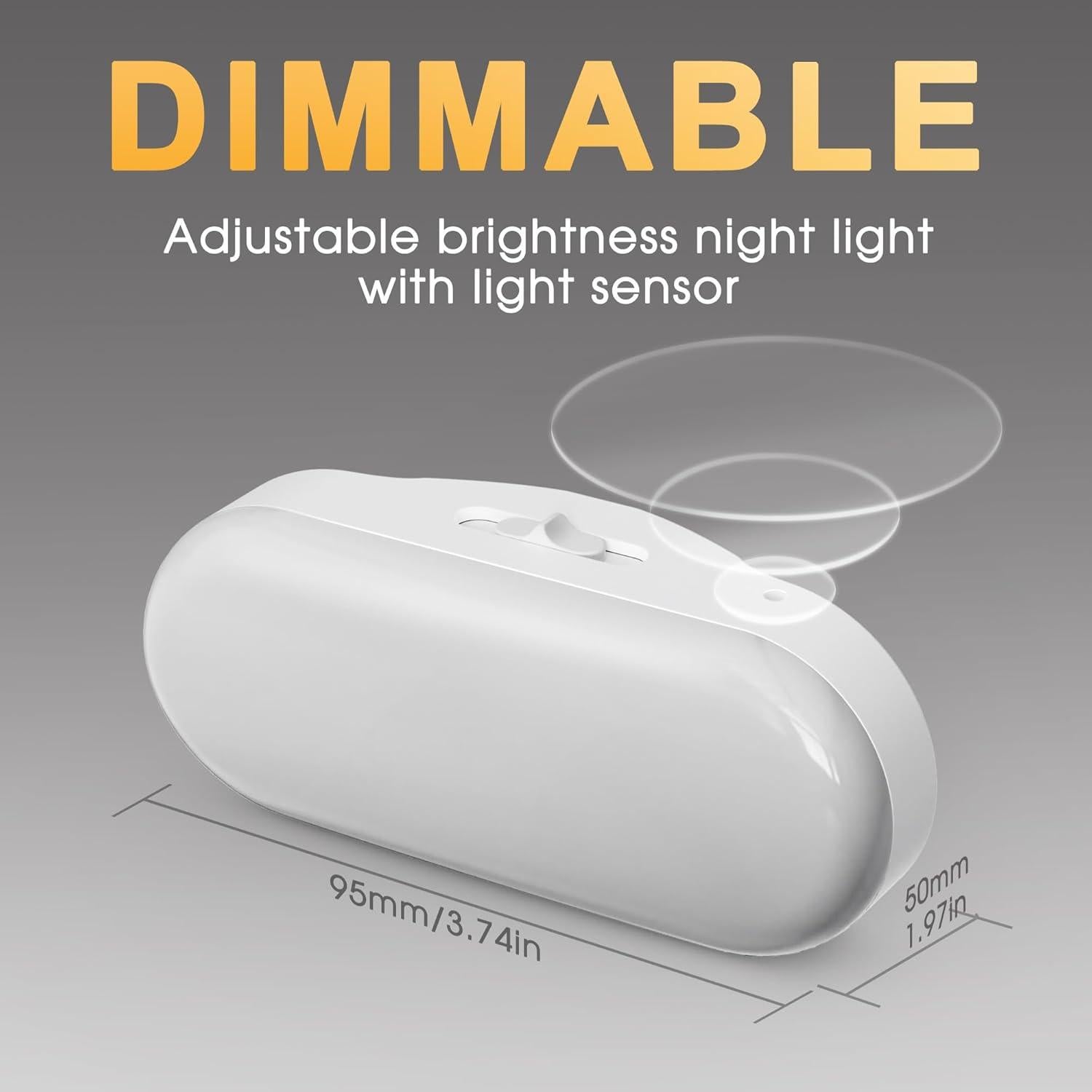 Luz Nocturna Enchufable Briignite 1W Regulable 2Pack Blanca