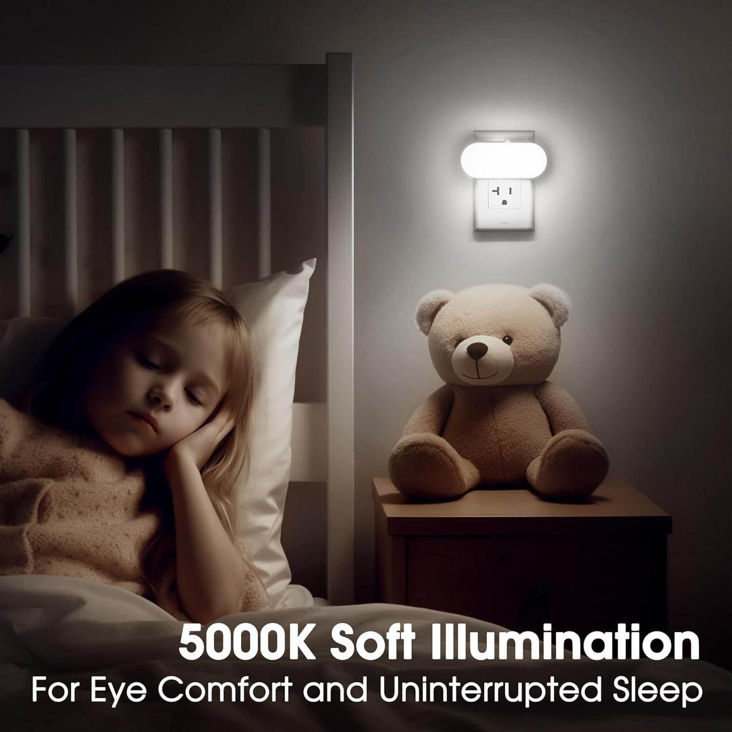 Luz Nocturna Enchufable Briignite 1W Regulable 2Pack Blanca