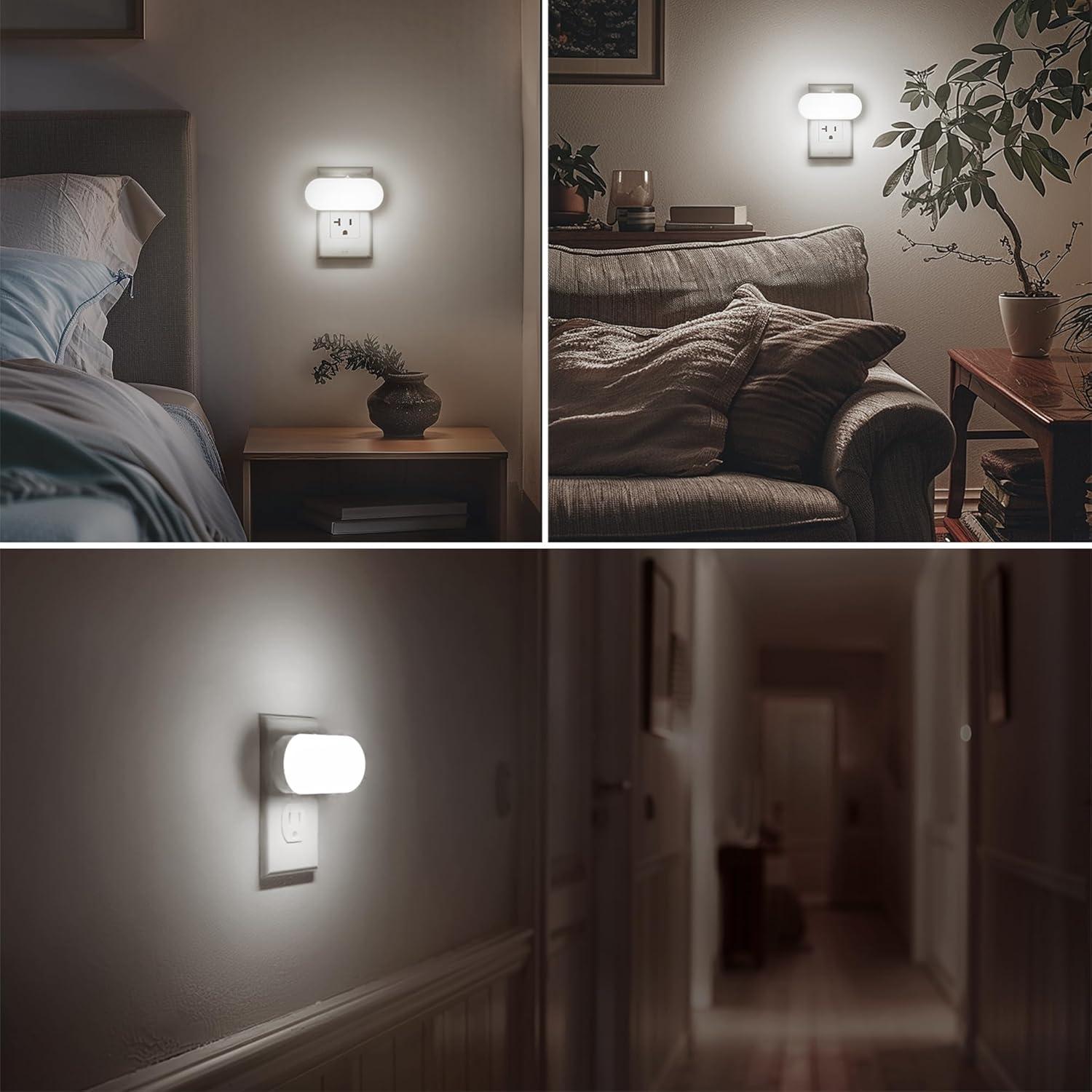 Luz Nocturna Enchufable Briignite 1W Regulable 2Pack Blanca