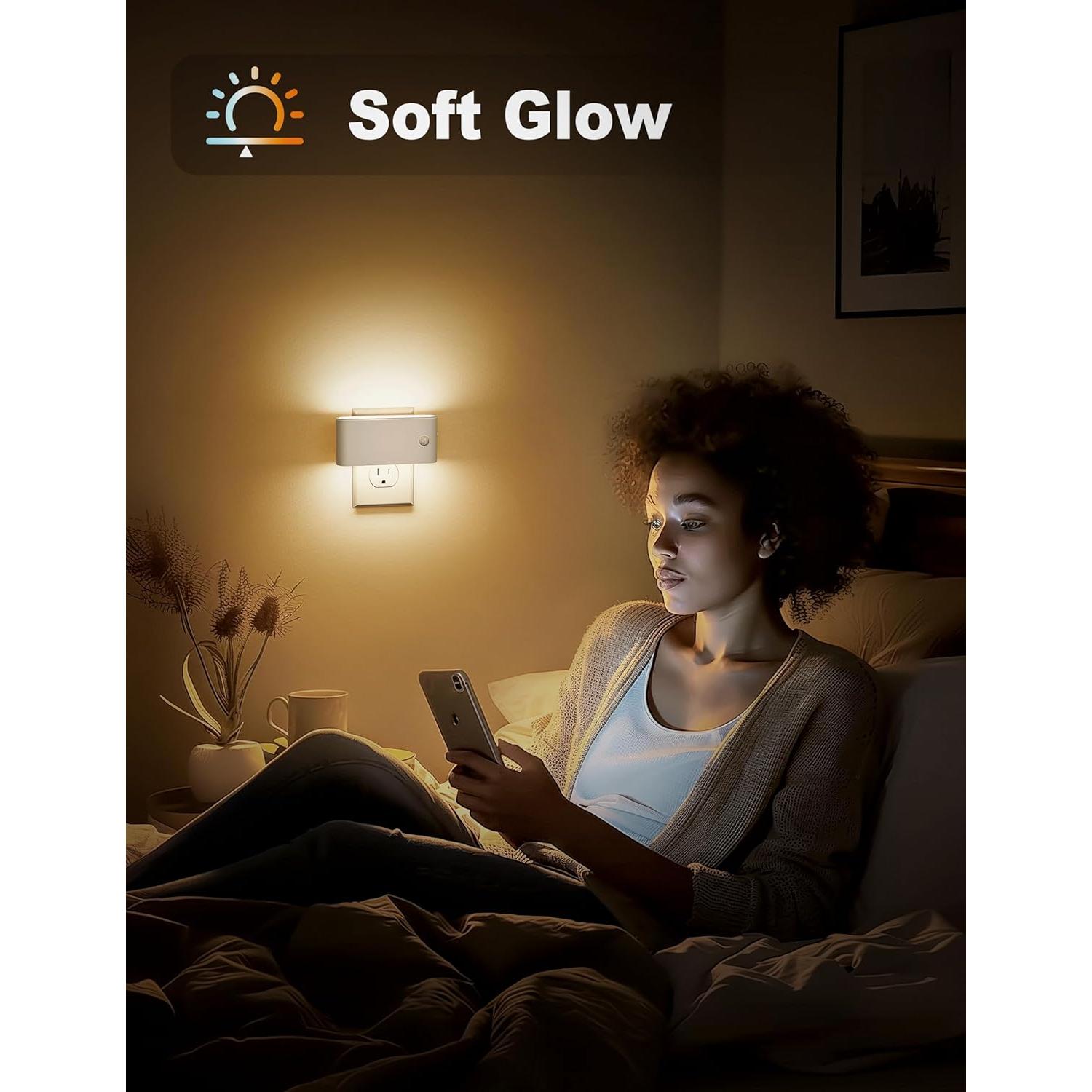 Luz Nocturna LED JandCase con Sensor de Movimiento 2 Pzs 3000K