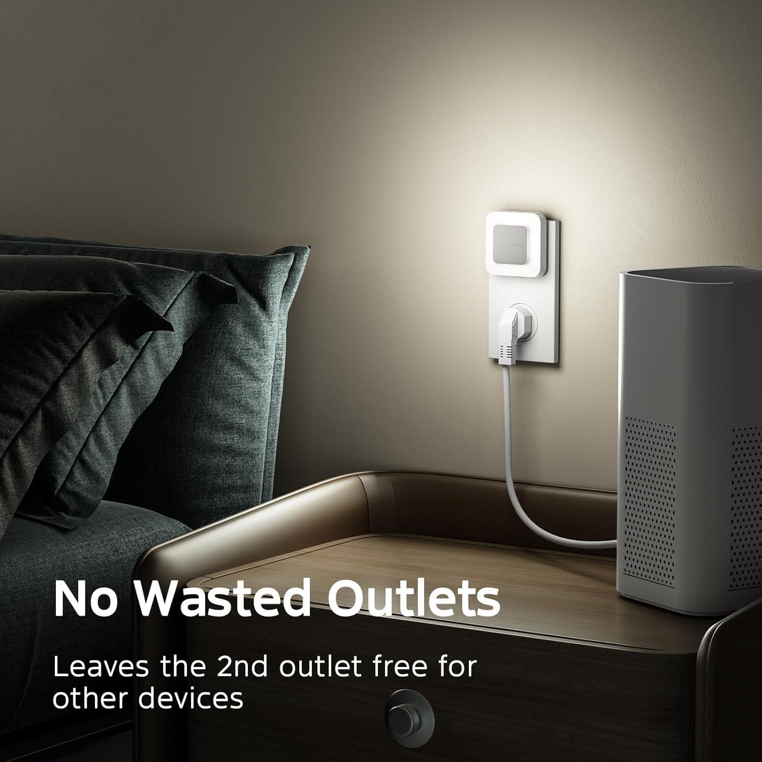 Luz Nocturna LED Midea 5000K con Sensor Crepúsculo 2 Pzs