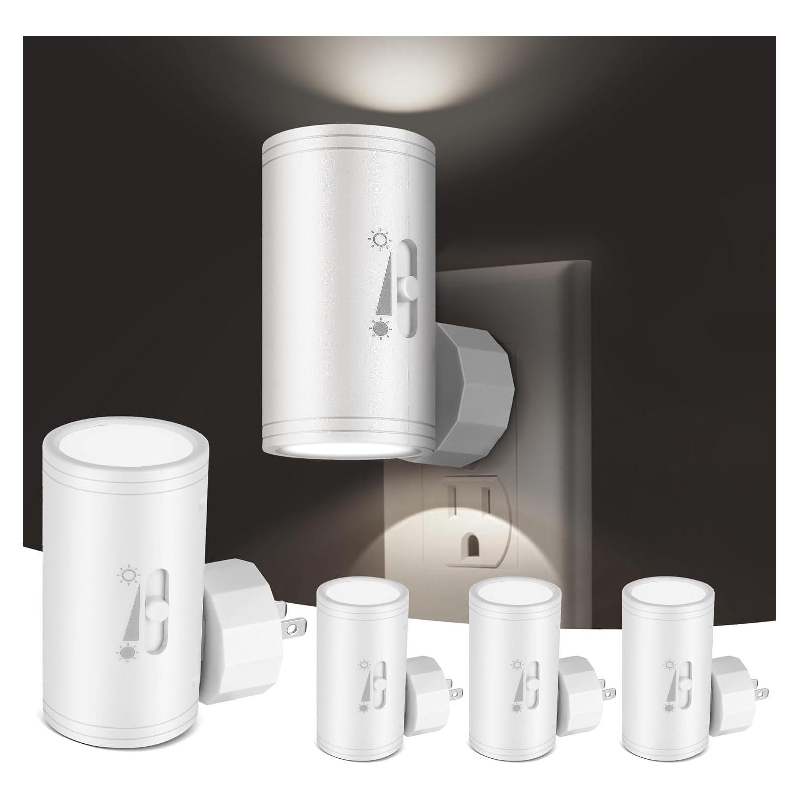 Paquete de 4 luces nocturnas LED SETEN 5000K regulables