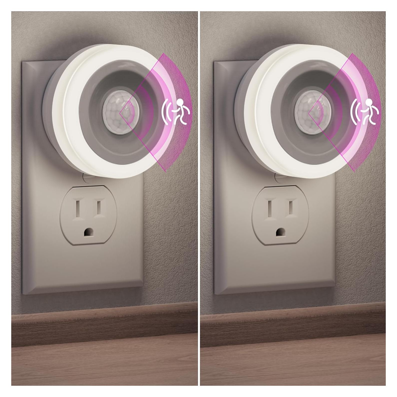 Luz Nocturna Briignite con Sensor de Movimiento 2 Pzas 0.6W