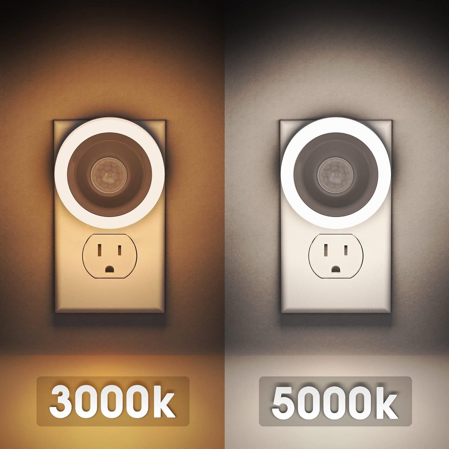 Luz Nocturna Briignite con Sensor de Movimiento 2 Pzas 0.6W