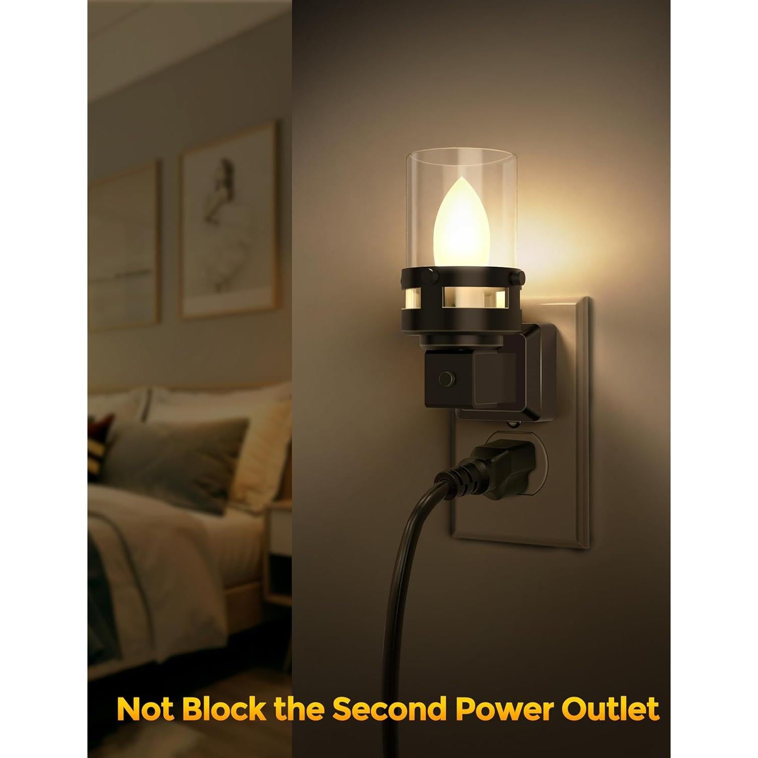 Luz Nocturna LED Briignite Enchufable 2 Piezas 3000K