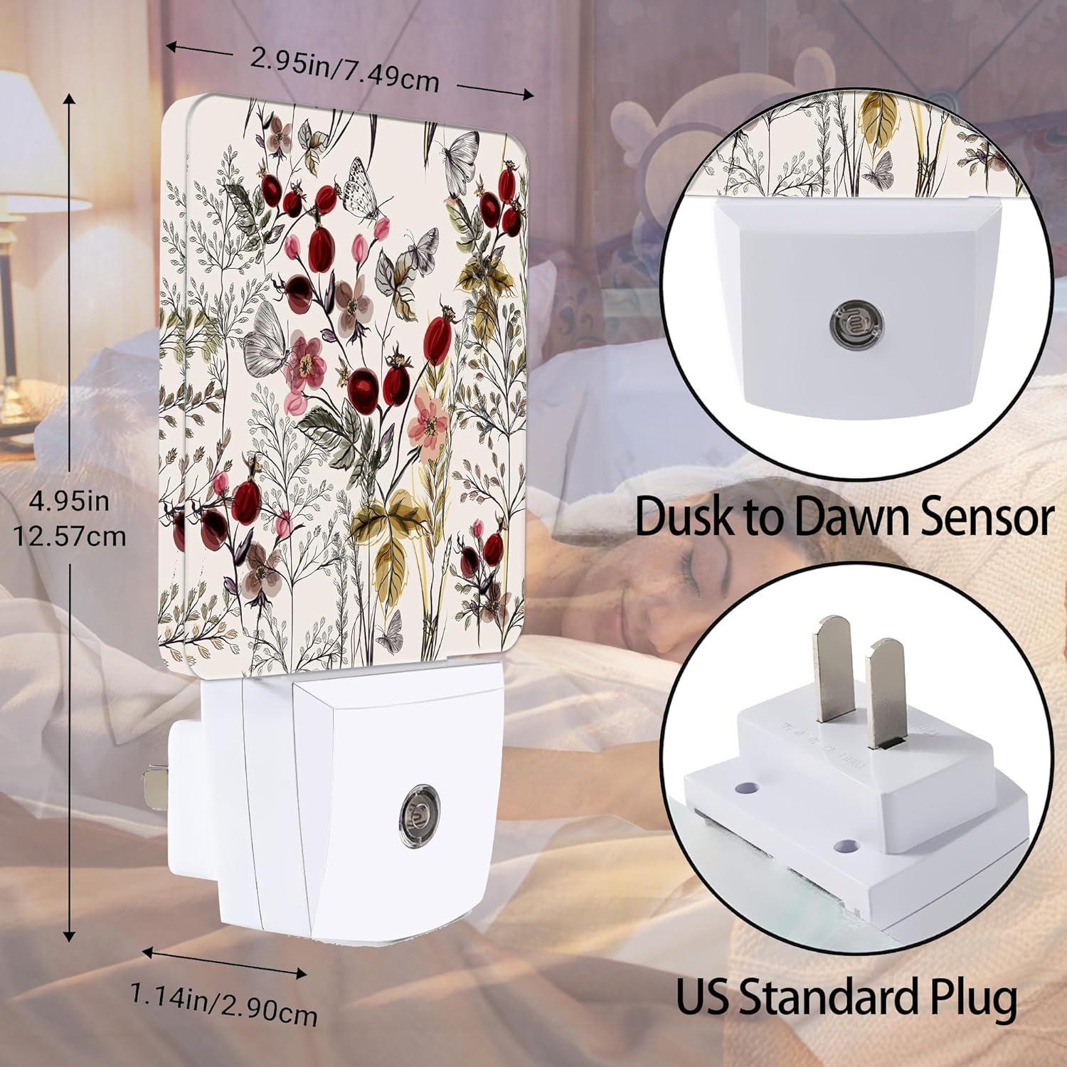 Luz Nocturna Enchufable Jopowide con Sensor de Luz Vintage