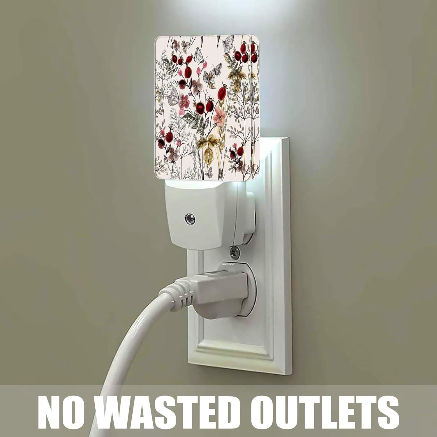 Luz Nocturna Enchufable Jopowide con Sensor de Luz Vintage