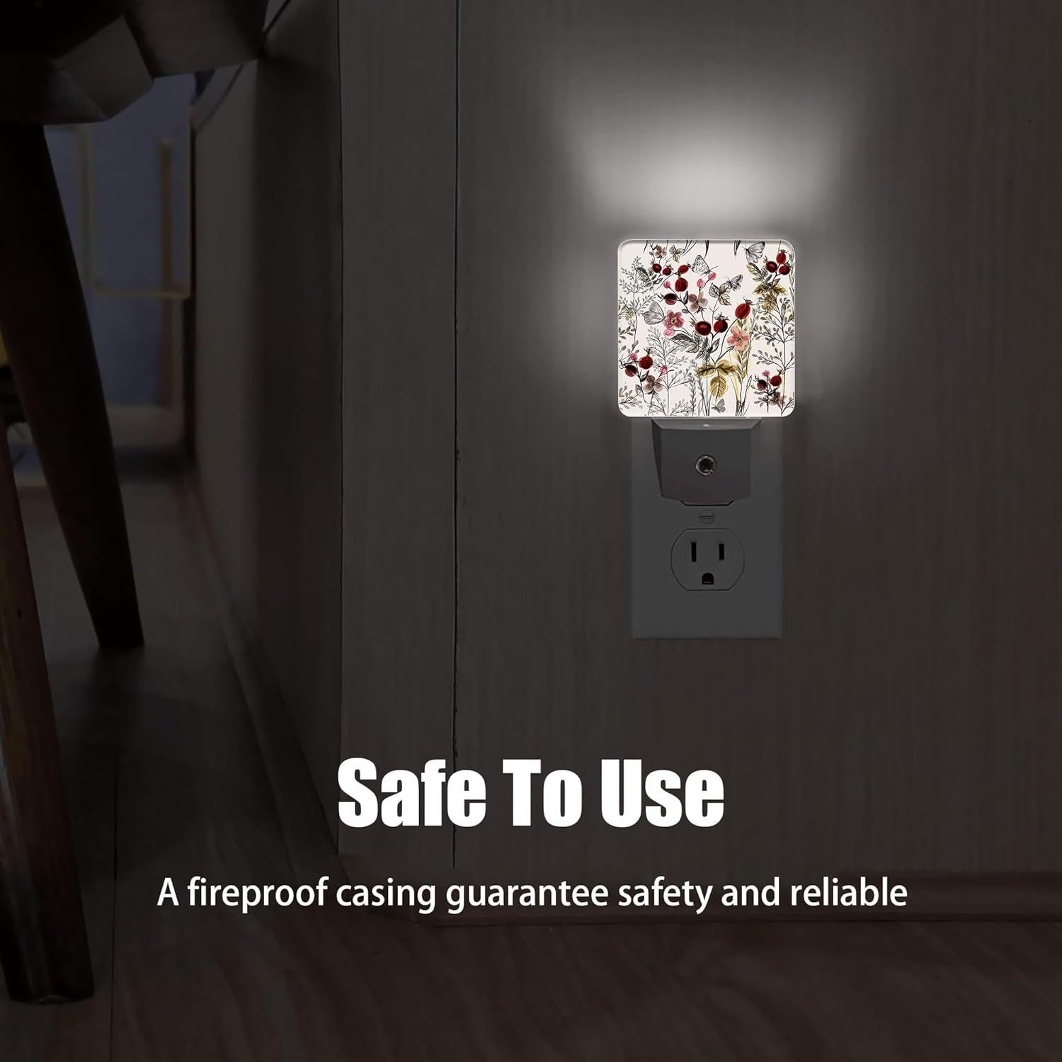 Luz Nocturna Enchufable Jopowide con Sensor de Luz Vintage