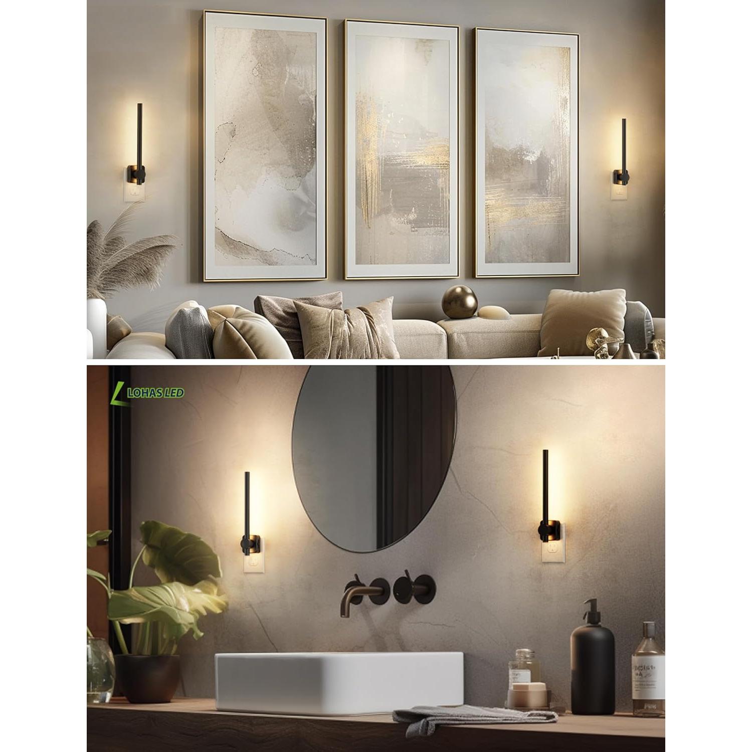 Luz Nocturna LED Regulable LOHAS 2 Paquete 200LM Negro 3000K