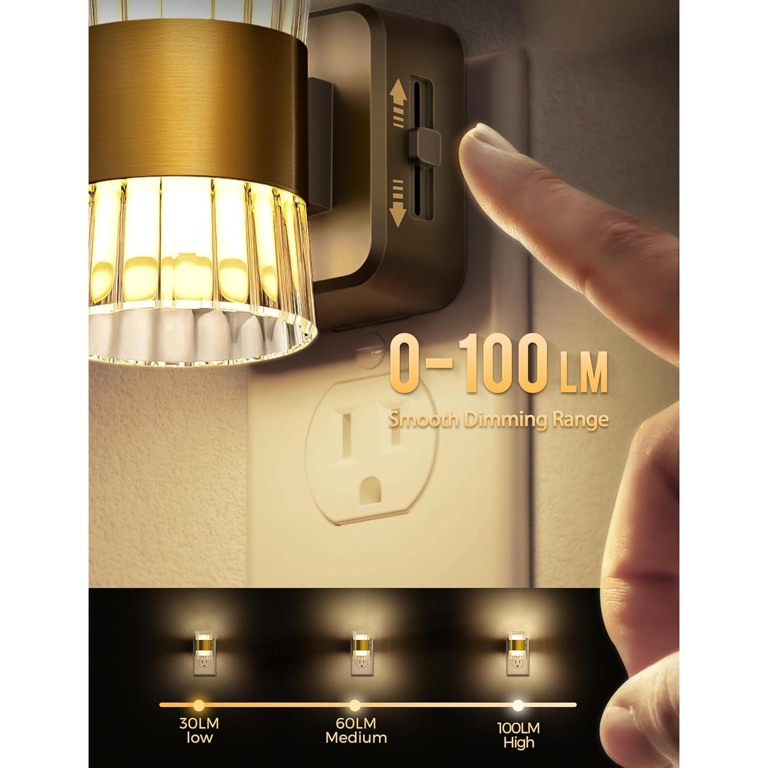 Luz Nocturna LED Enchufable DORESshop Regulable 0-100LM