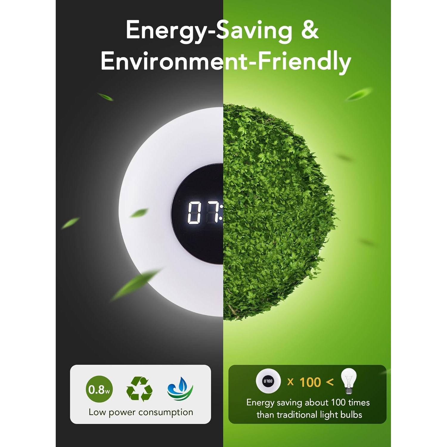 Night Light Clock, Dimmable+3 Light Colors+Timer Nightlight Timing Light, Small Clock, Toilet Light with Plug in Timer, Night Light Plug in, Nightlight for Kids Room, Bedroom Clocks for Kids Room