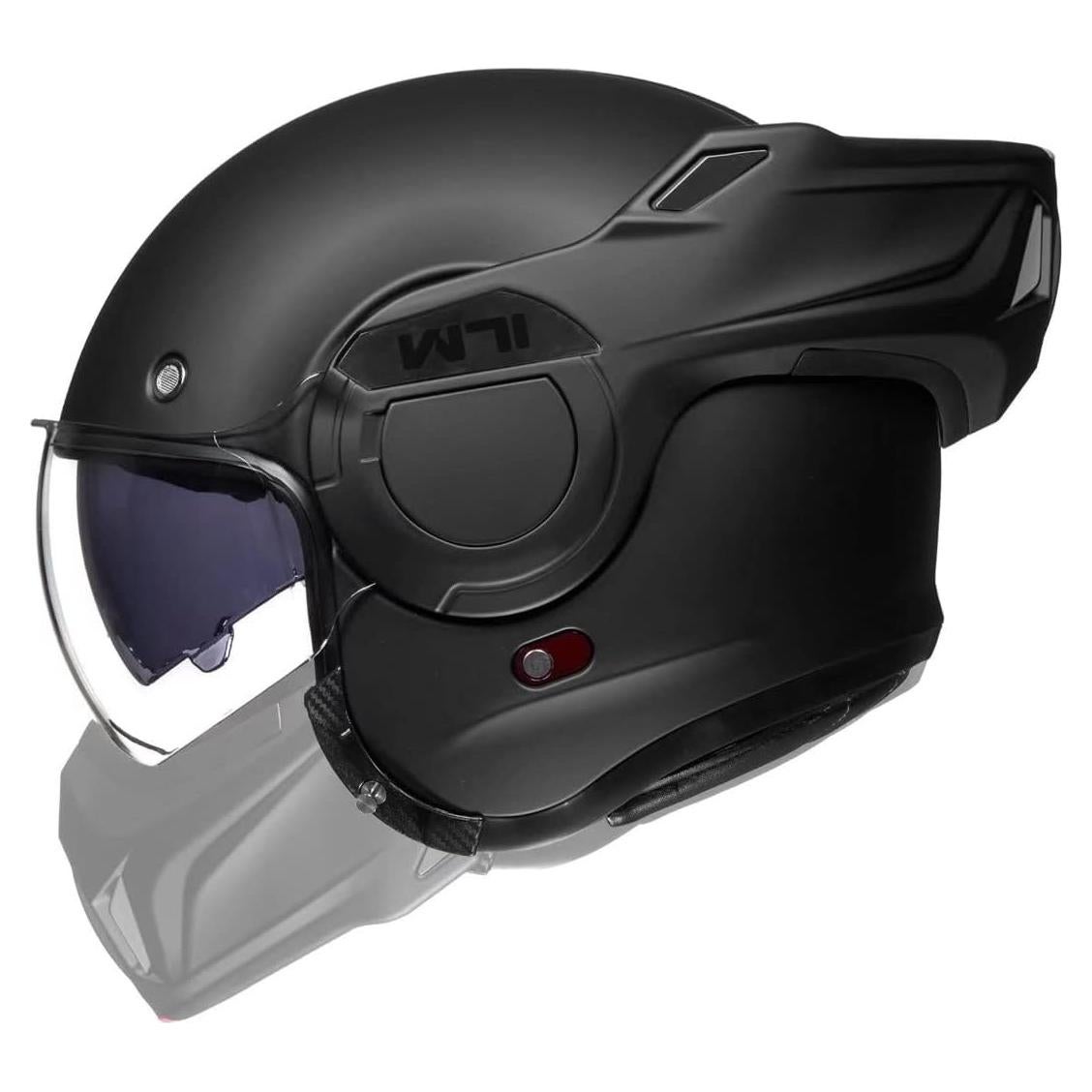 Casco Modular ILM B707 Vintage Negro Mate 2XL