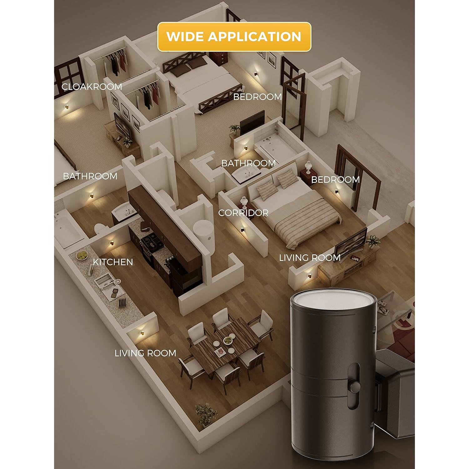 Luz Nocturna LED Regulable LOHAS 4 Piezas 3000K Sensor