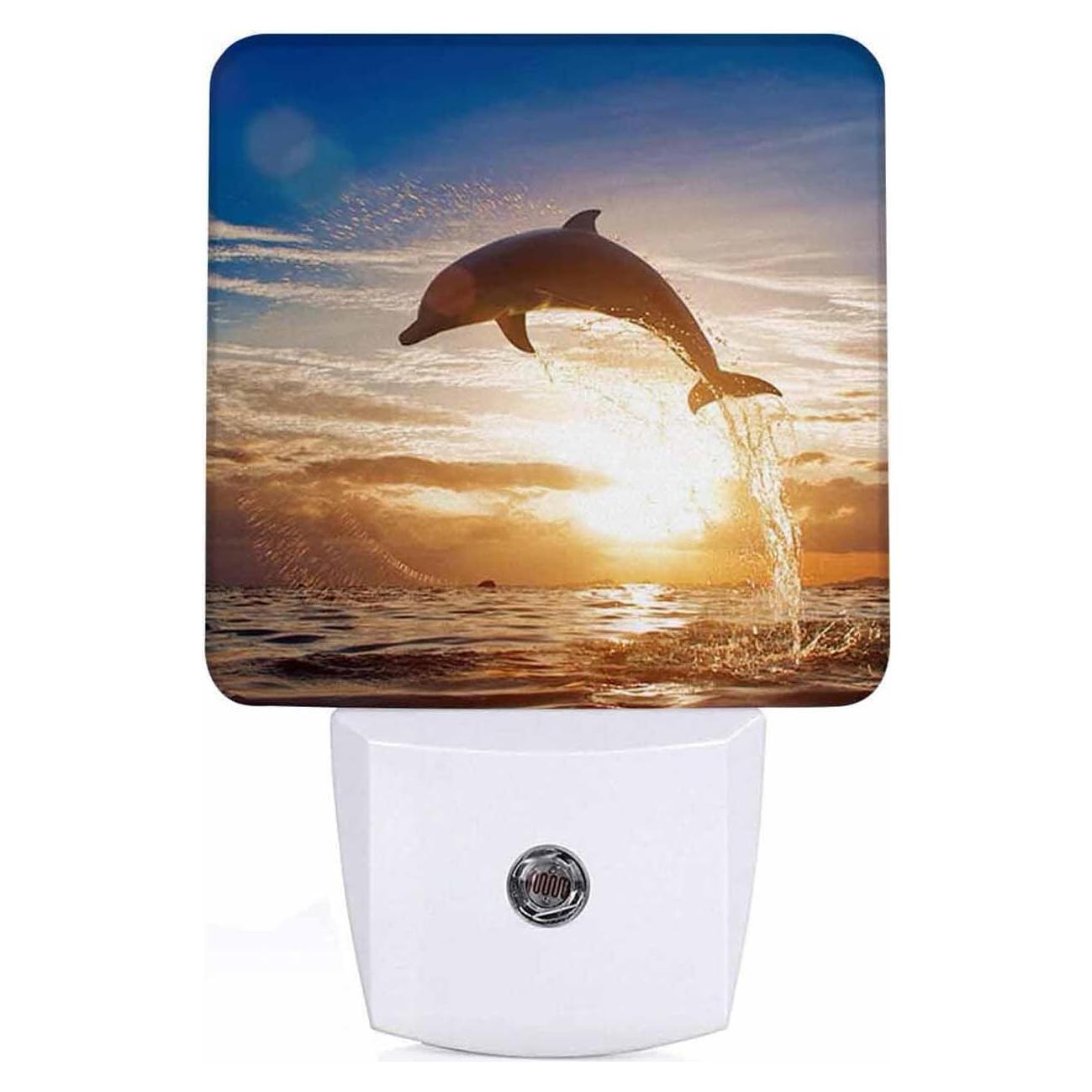 Luz Nocturna LED Chrobak Delfín Saltando 0.5W Sensor Automático